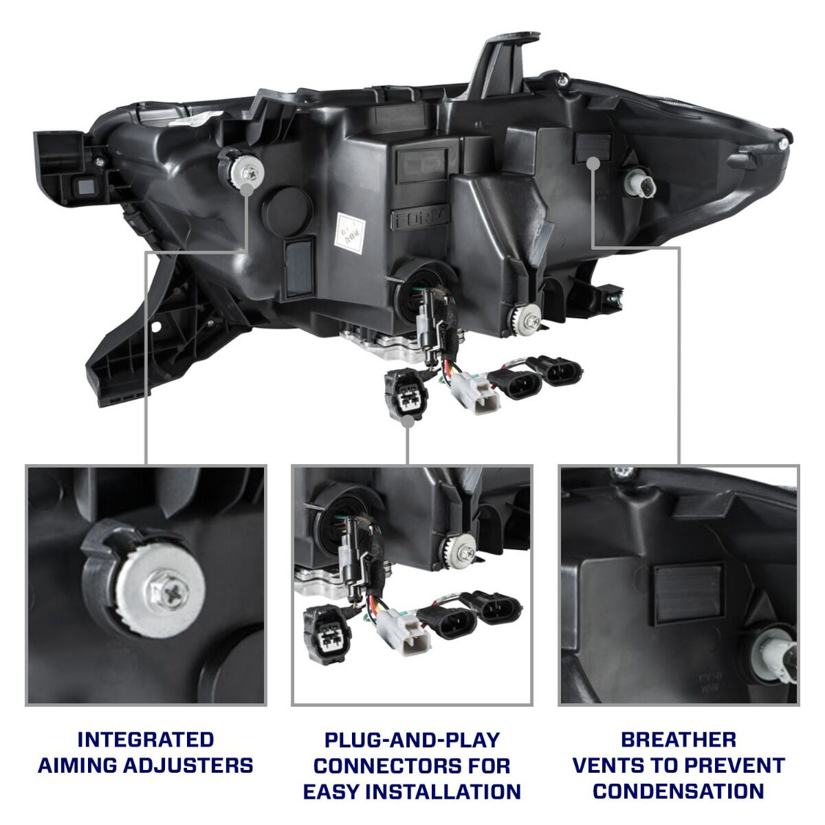 2016-2022 Toyota Tacoma Sequential LED Projector Headlights Pair By Form Lighting