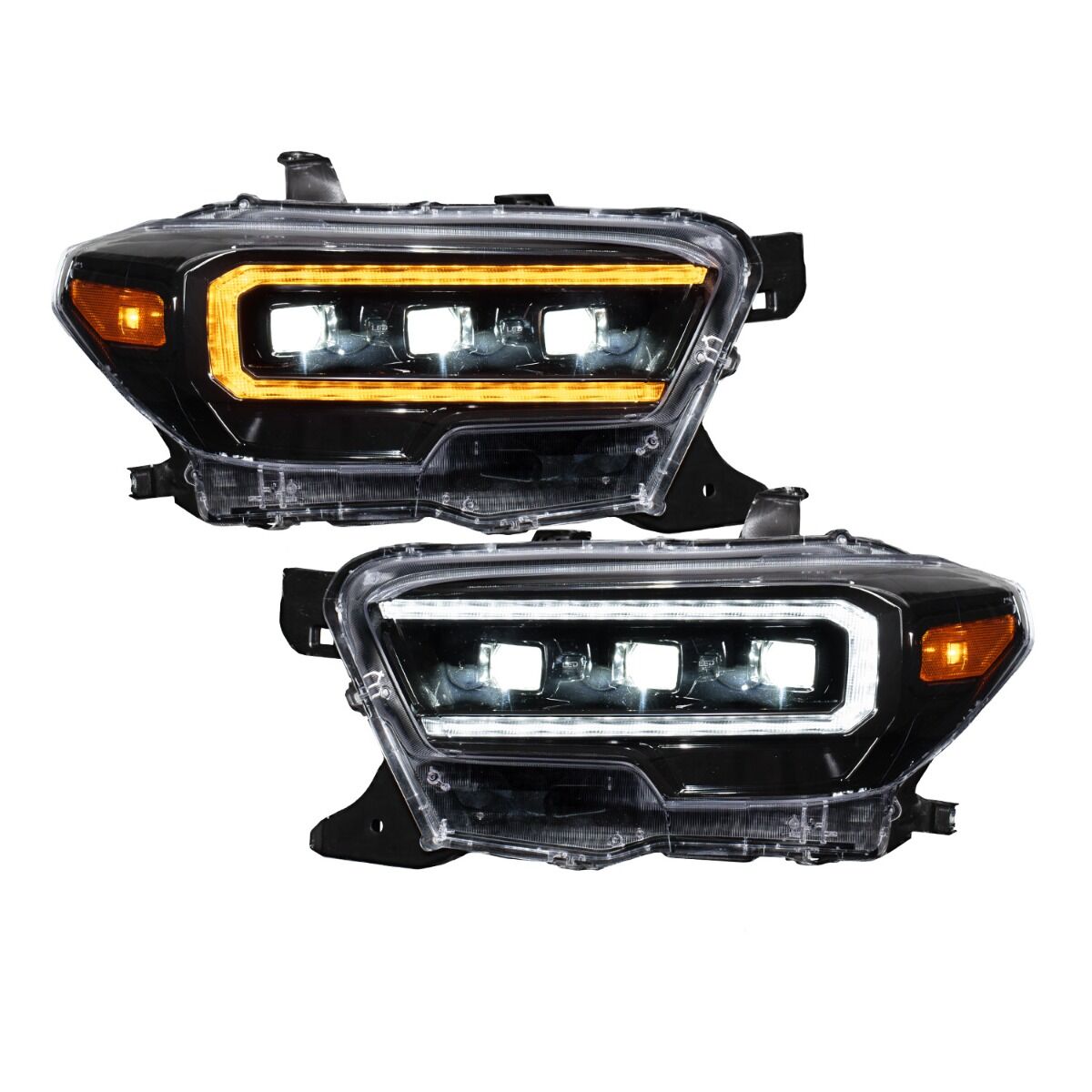 2016-2022 Toyota Tacoma Sequential LED Projector Headlights Pair By Form Lighting - FL0001