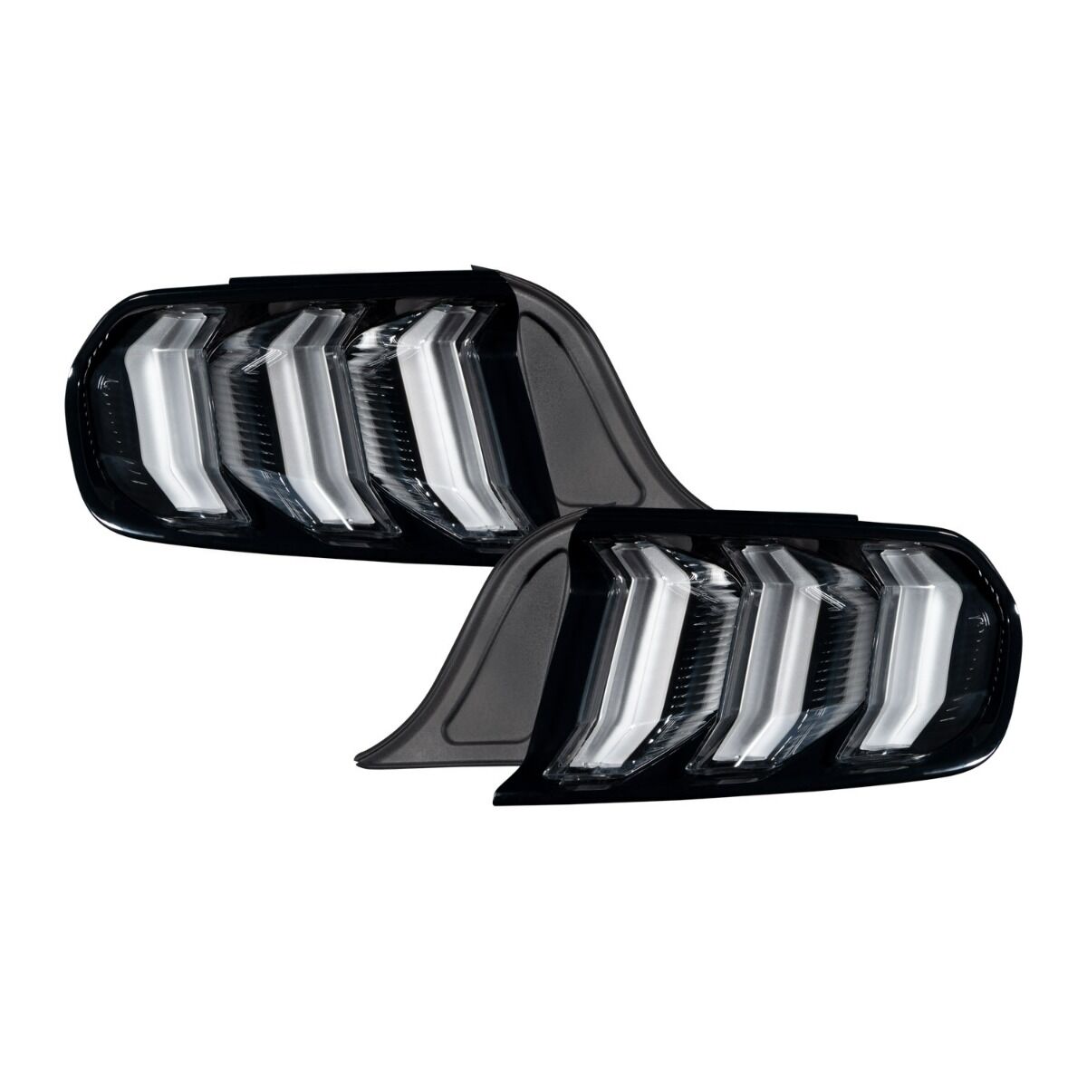 2015-2022 Ford Mustang LED Tail Lights Clear Pair By Form Lighting - FL0006