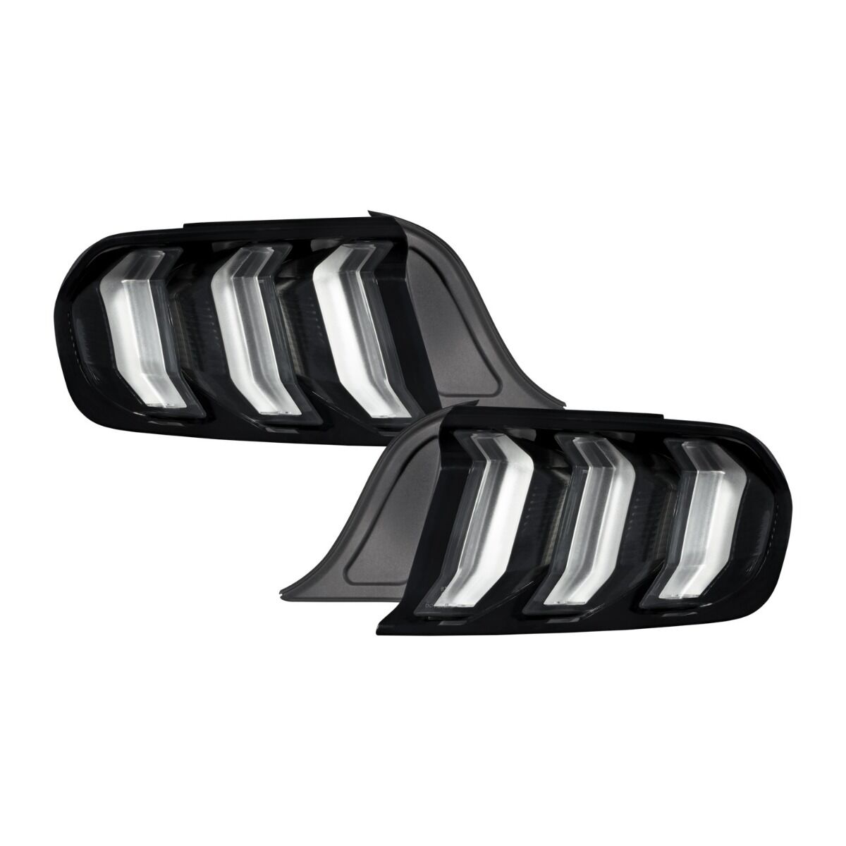2015-2022 Ford Mustang LED Tail Lights Smoke Pair By Form Lighting - FL0007