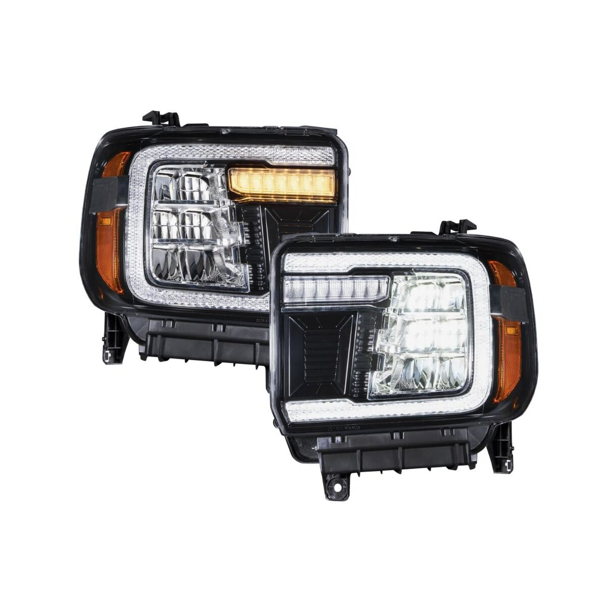14-18 GMC Sierra 1500 and 15-19 GMC Sierra 2500/3500 LED Reflector Headlights Pair By Form Lighting - FL0011