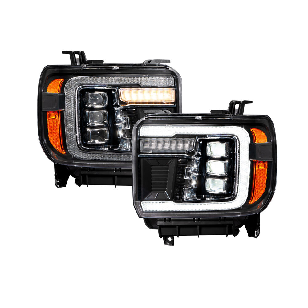 14-18 GMC Sierra 1500 and 15-19 GMC Sierra 2500/3500 LED Projector Headlights Pair By Form Lighting - FL0012