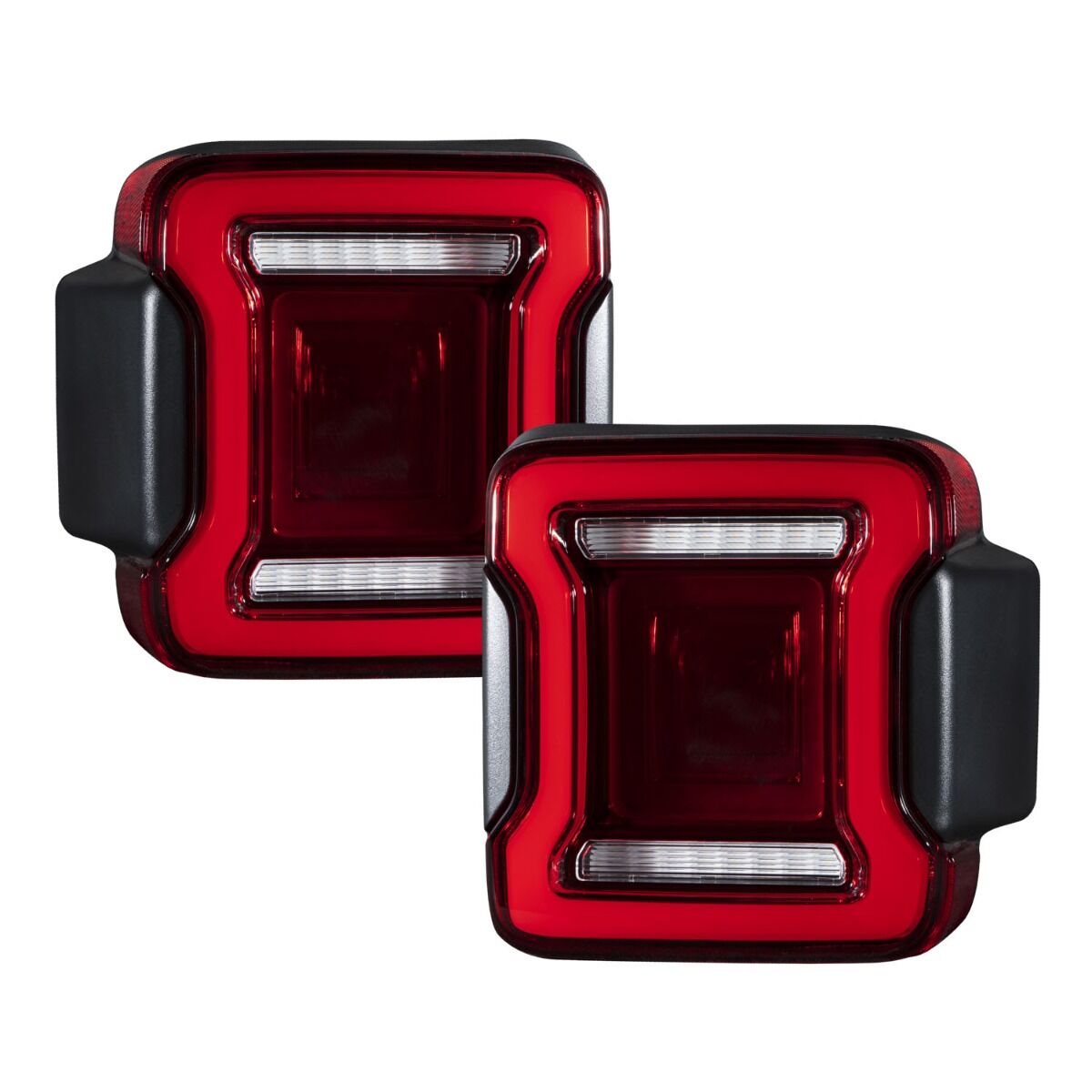 2018-2022 Jeep Wrangler LED Tail Lights Red Pair By Form Lighting - FL0013