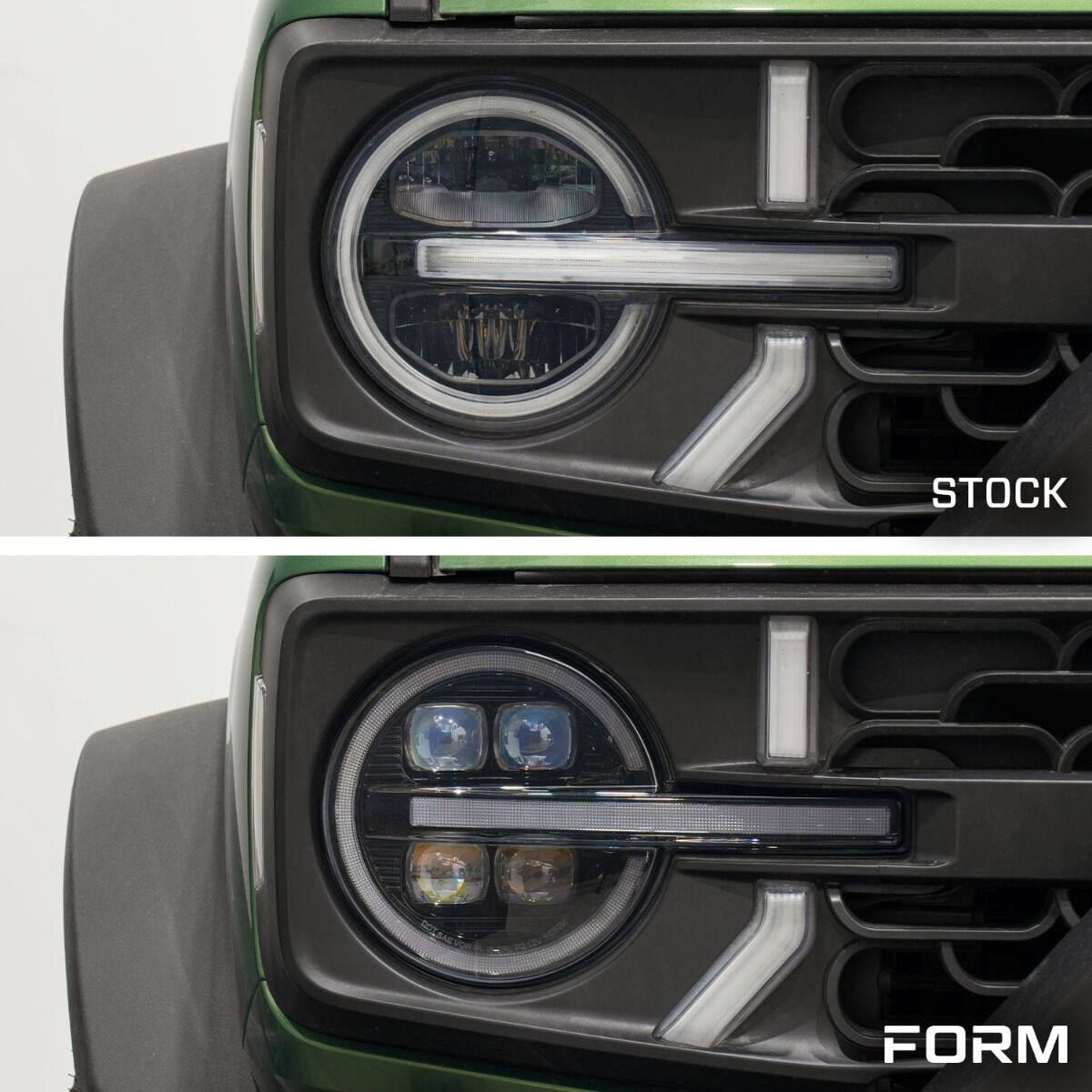 2021-2024 Ford Bronco Sequential LED Projector Headlights Pair By Form Lighting