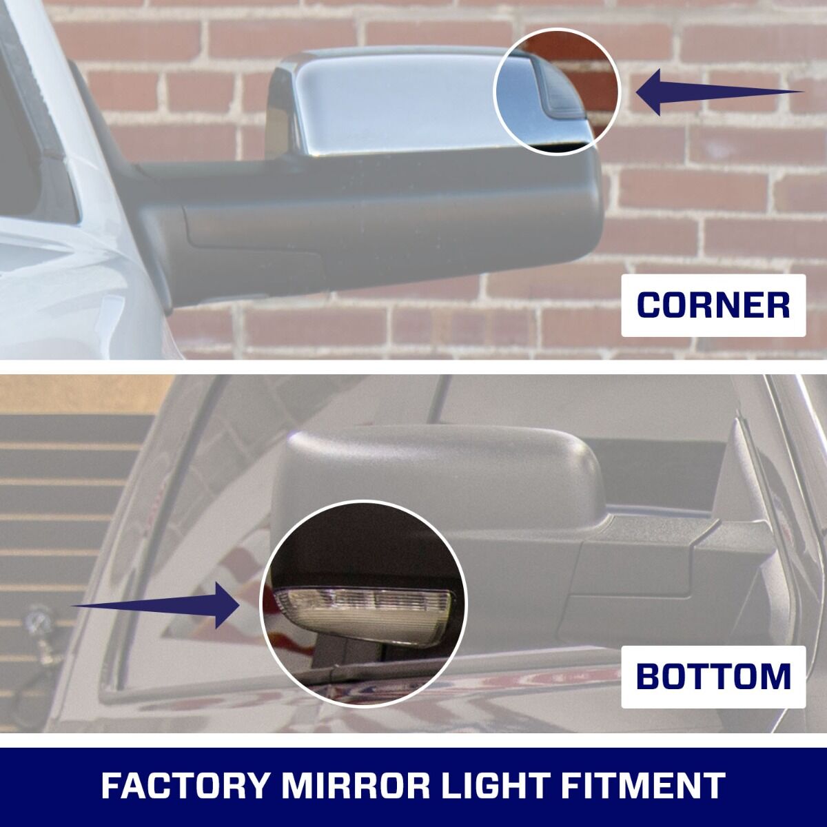 2009 Ram 1500 LED Mirror Lights Bottom (Pair) By Form Lighting