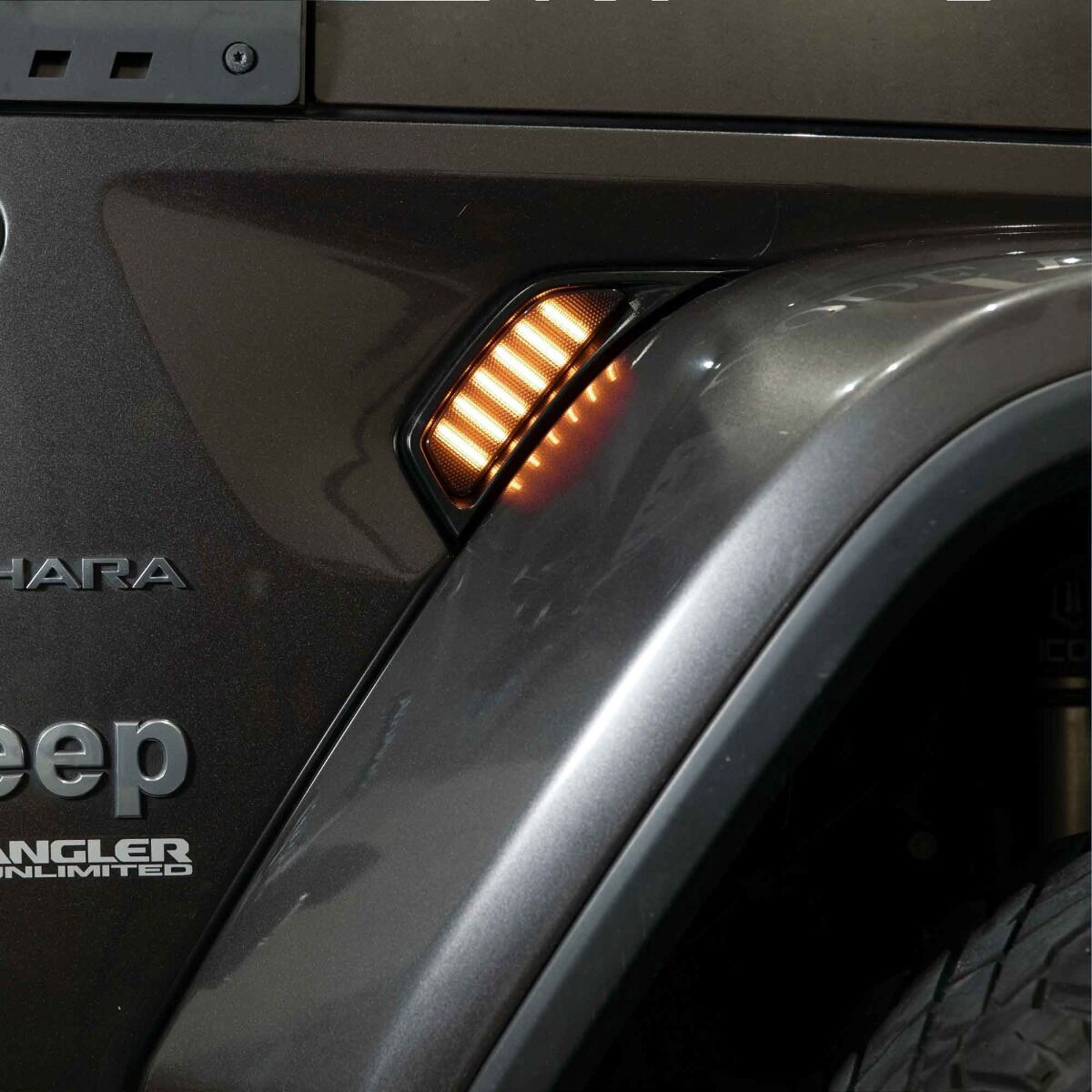 2018-2023 Jeep JL Wrangler LED Fender Lights Pair - Smoke By Form Lighting
