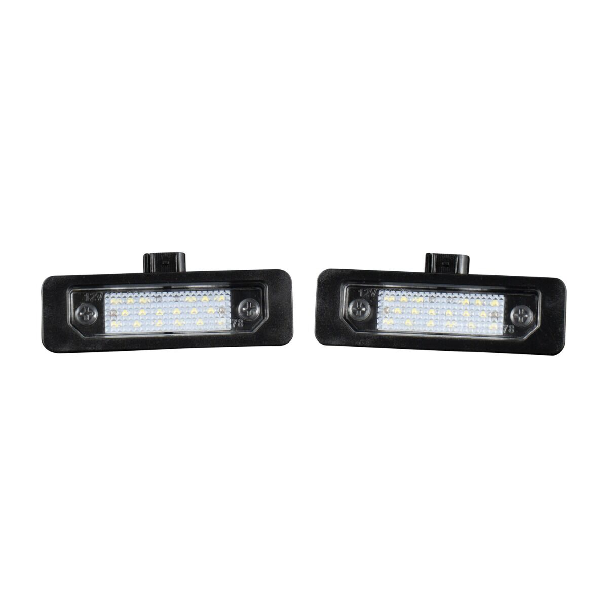 2010-2014 Ford Mustang LED License Plate Lights Pair - Clear By Form Lighting - FL0050-form-lic-1069