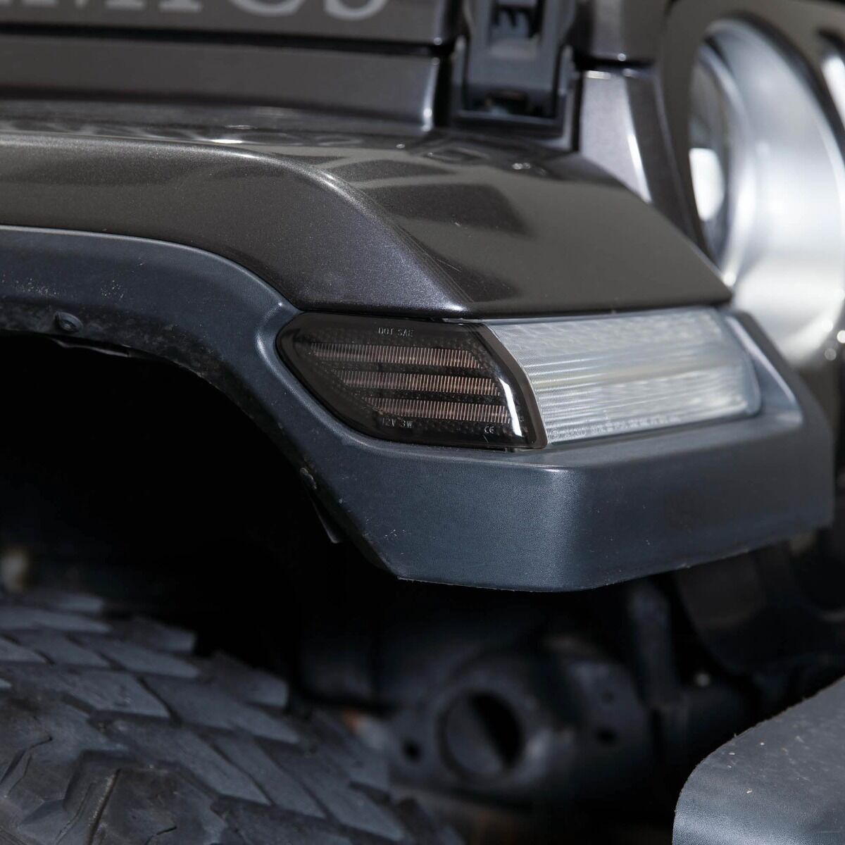 2018-2024 Jeep JL Wrangler LED Sidemarkers Pair - Smoke By Form Lighting