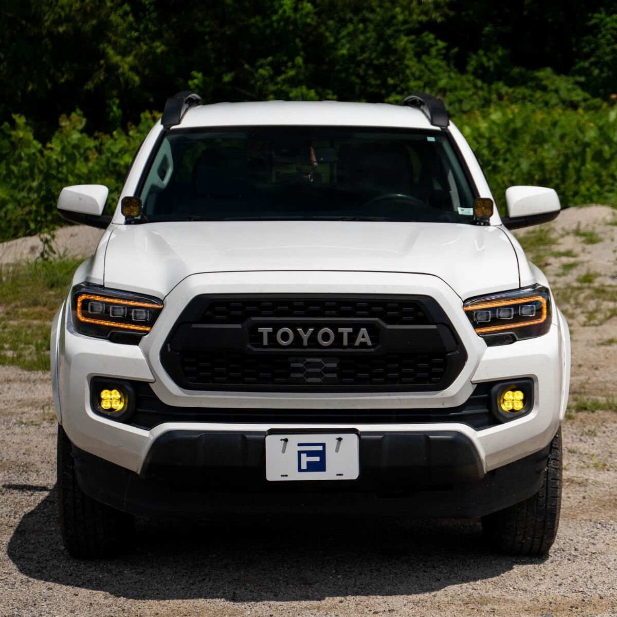 2016-2023 Toyota Tacoma Sequential LED Projector Headlights with Amber DRL Pair By Form Lighting