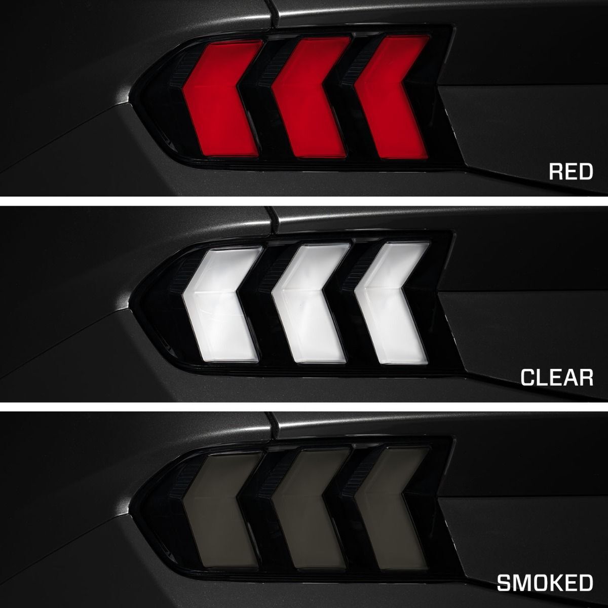 24-25 Ford Mustang Sequential LED Tail Lights - Clear (Pair) By Form Lighting