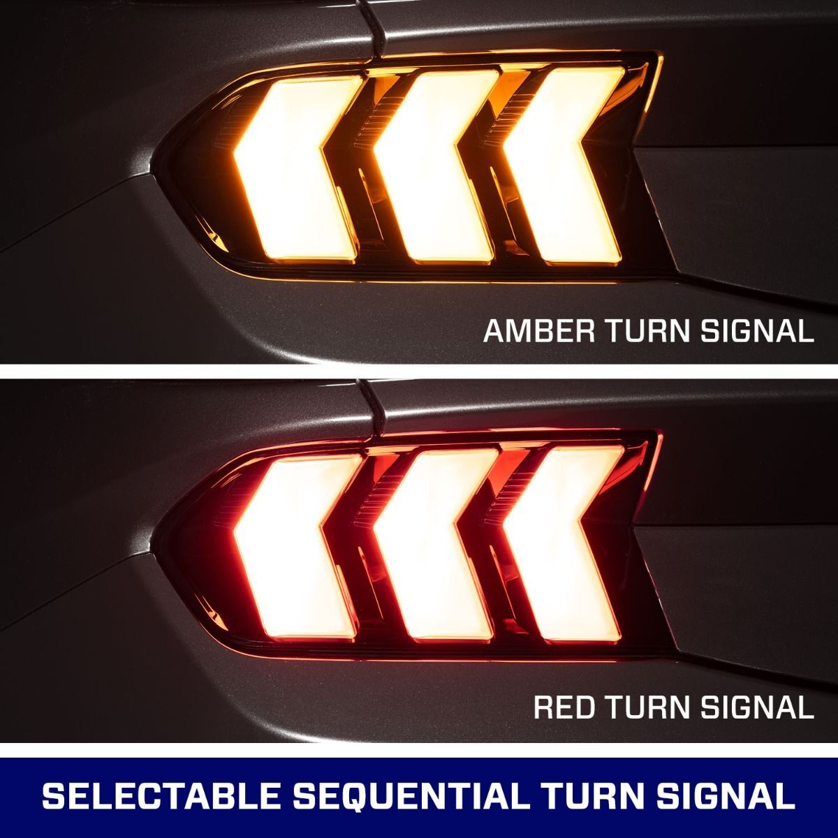 24-25 Ford Mustang Sequential LED Tail Lights - Red (Pair) By Form Lighting