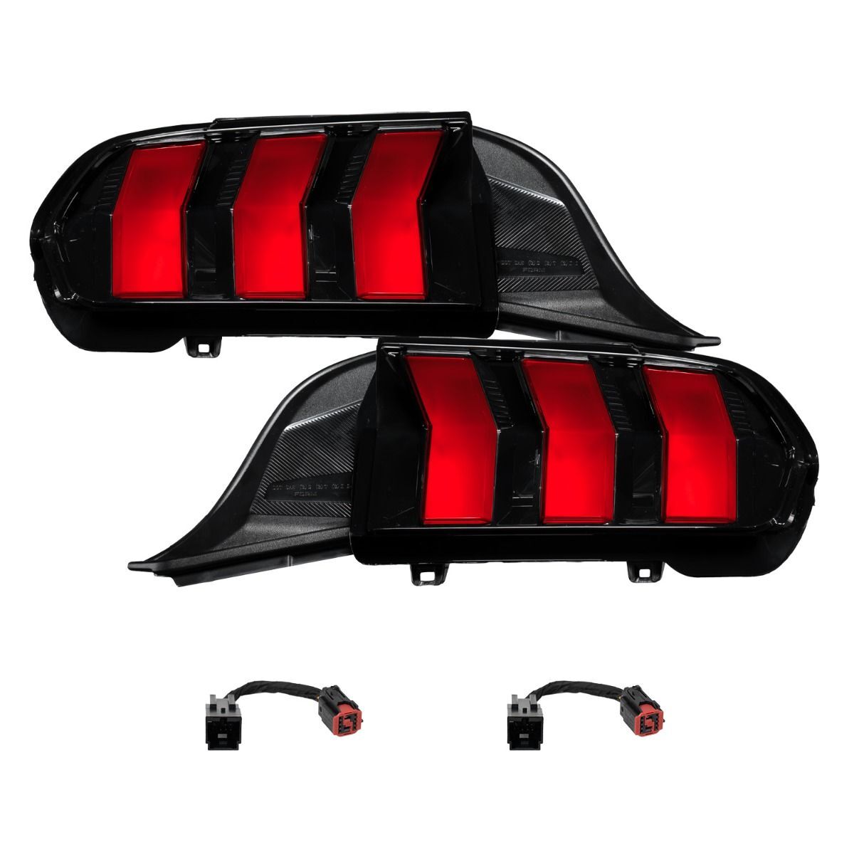 24-25 Ford Mustang Sequential LED Tail Lights - Red (Pair) By Form Lighting - FL0089
