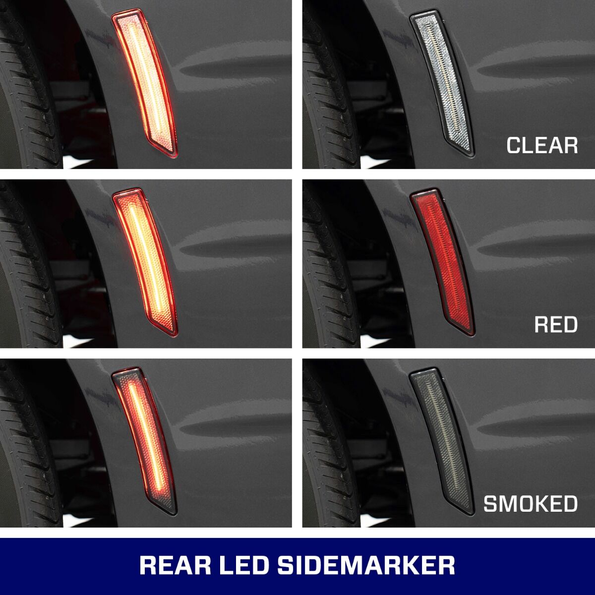 2024-2025 Mustang LED Sidemarkers Smoked Set By Form Lighting
