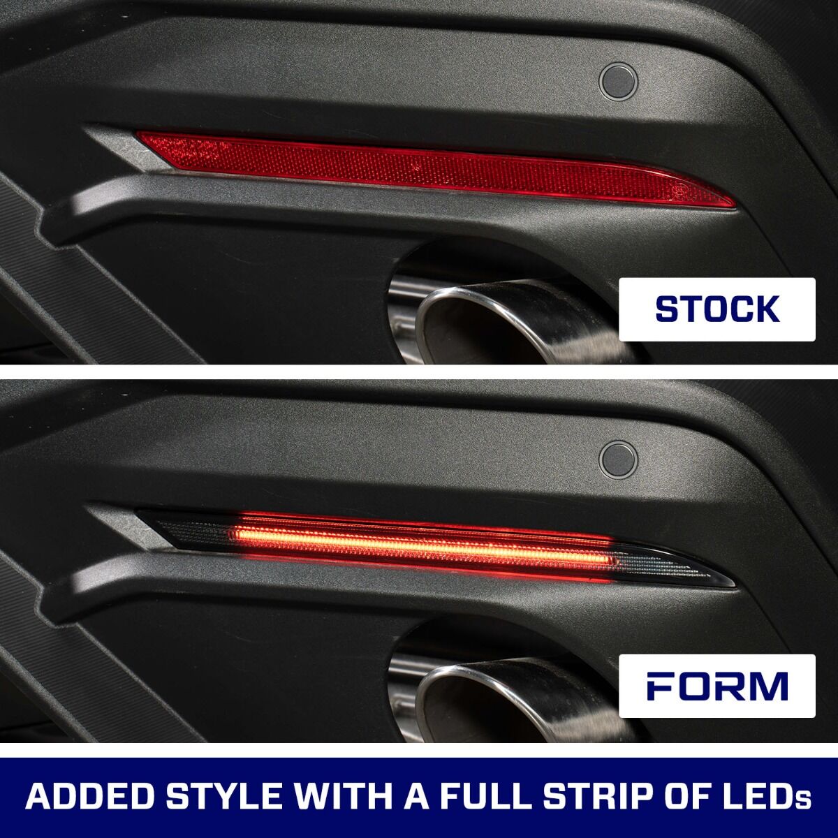 2018-Present Ford Mustang LED Rear Reflector Red Pair By Form Lighting