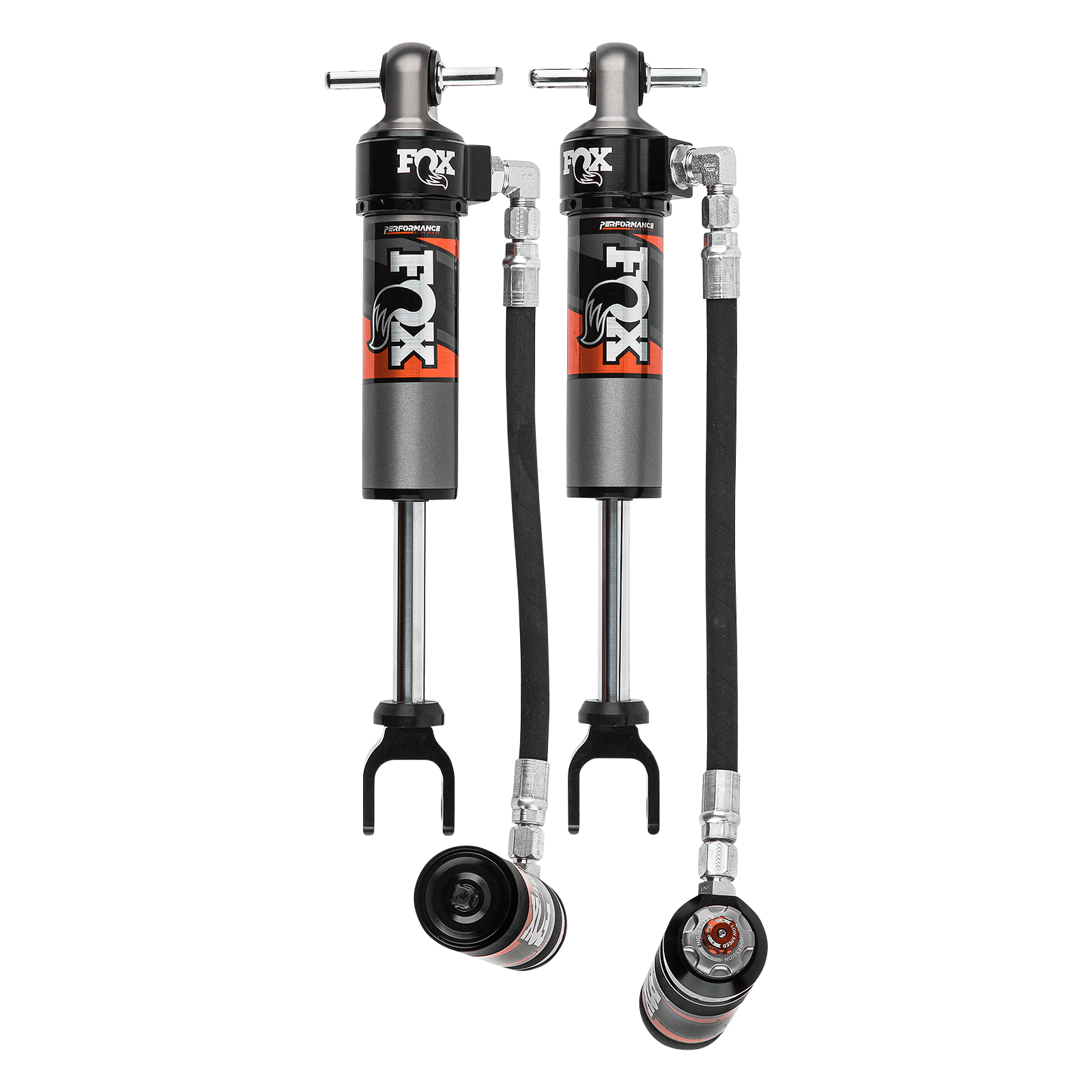 2020-2025 Silverado/Sierra 2500/3500 w/ UCA Front Performance Elite 2.5 Remote Reservoir 5.7 Inch 1.5-2.5 Inch Lift Dual Speed Compression Adjuster Fox Offroad Shocks - FOX-88326084