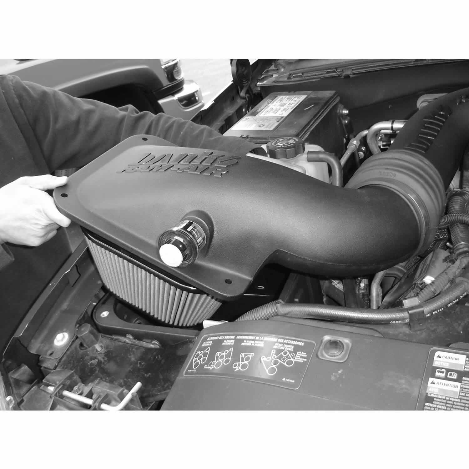 Ram-Air Cold-Air Intake System Oiled Filter 04-05 Chevy/GMC 6.6L LLY Banks Power