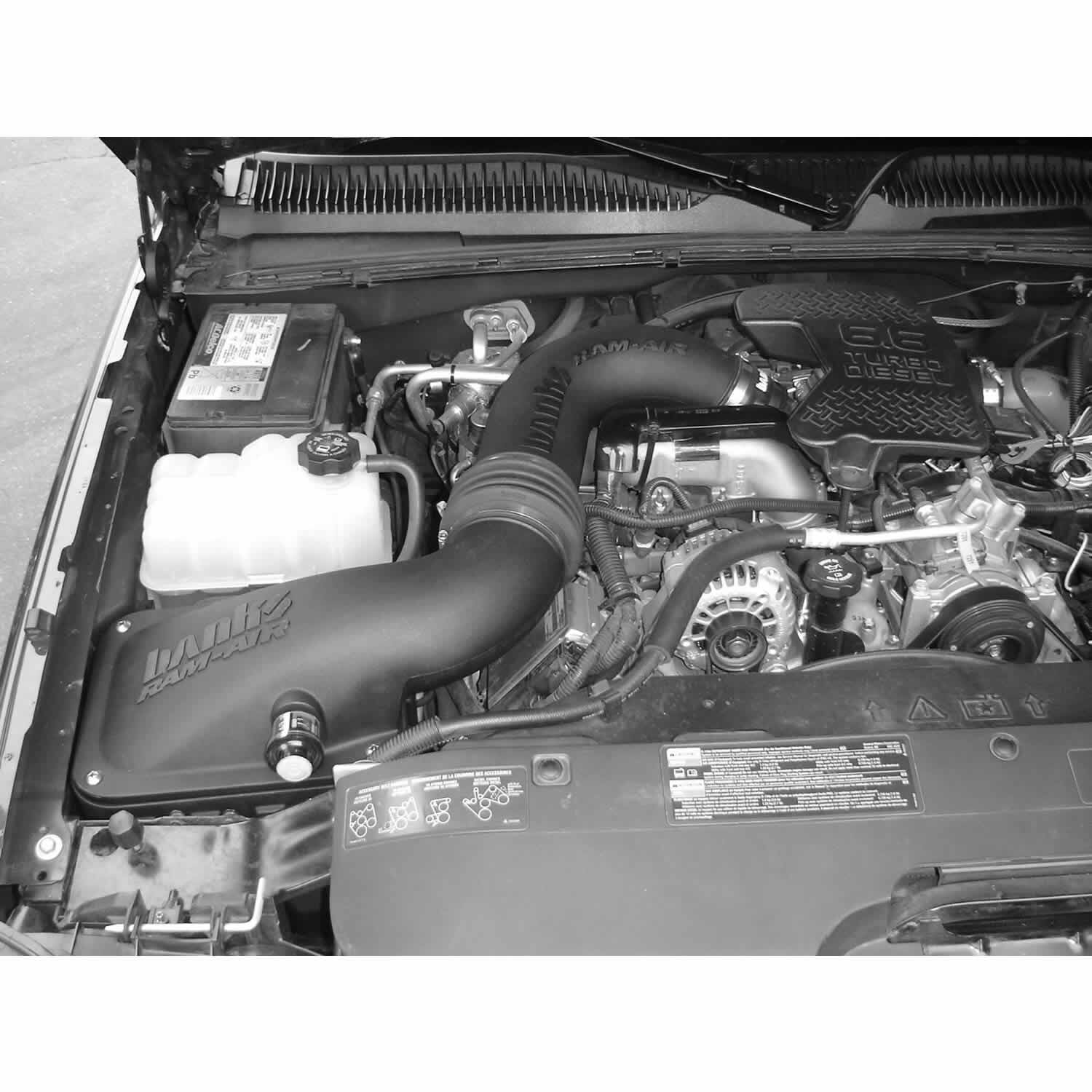 Ram-Air Cold-Air Intake System Dry Filter 04-05 Chevy/GMC 6.6L LLY Banks Power