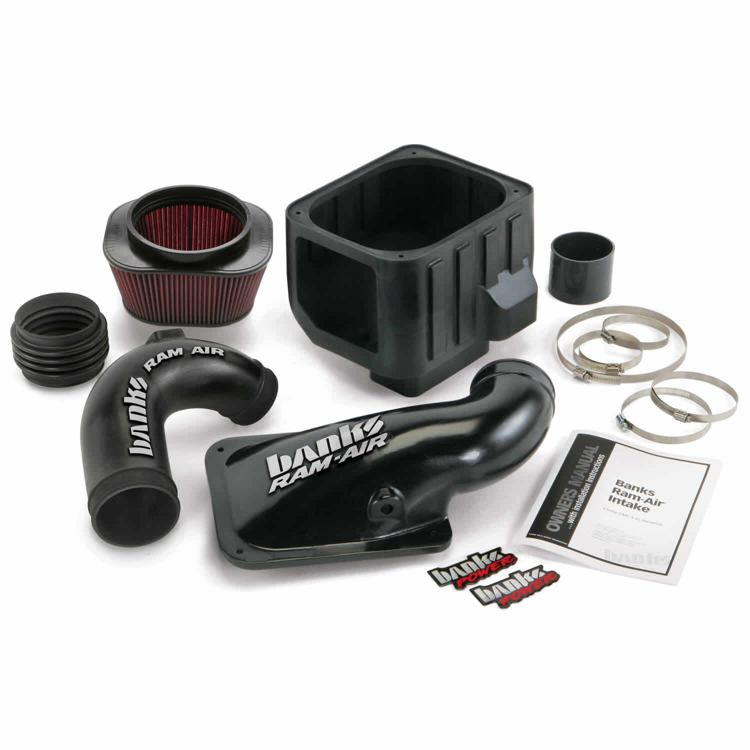 Ram-Air Cold-Air Intake System Oiled Filter 04-05 Chevy/GMC 6.6L LLY Banks Power - 42135