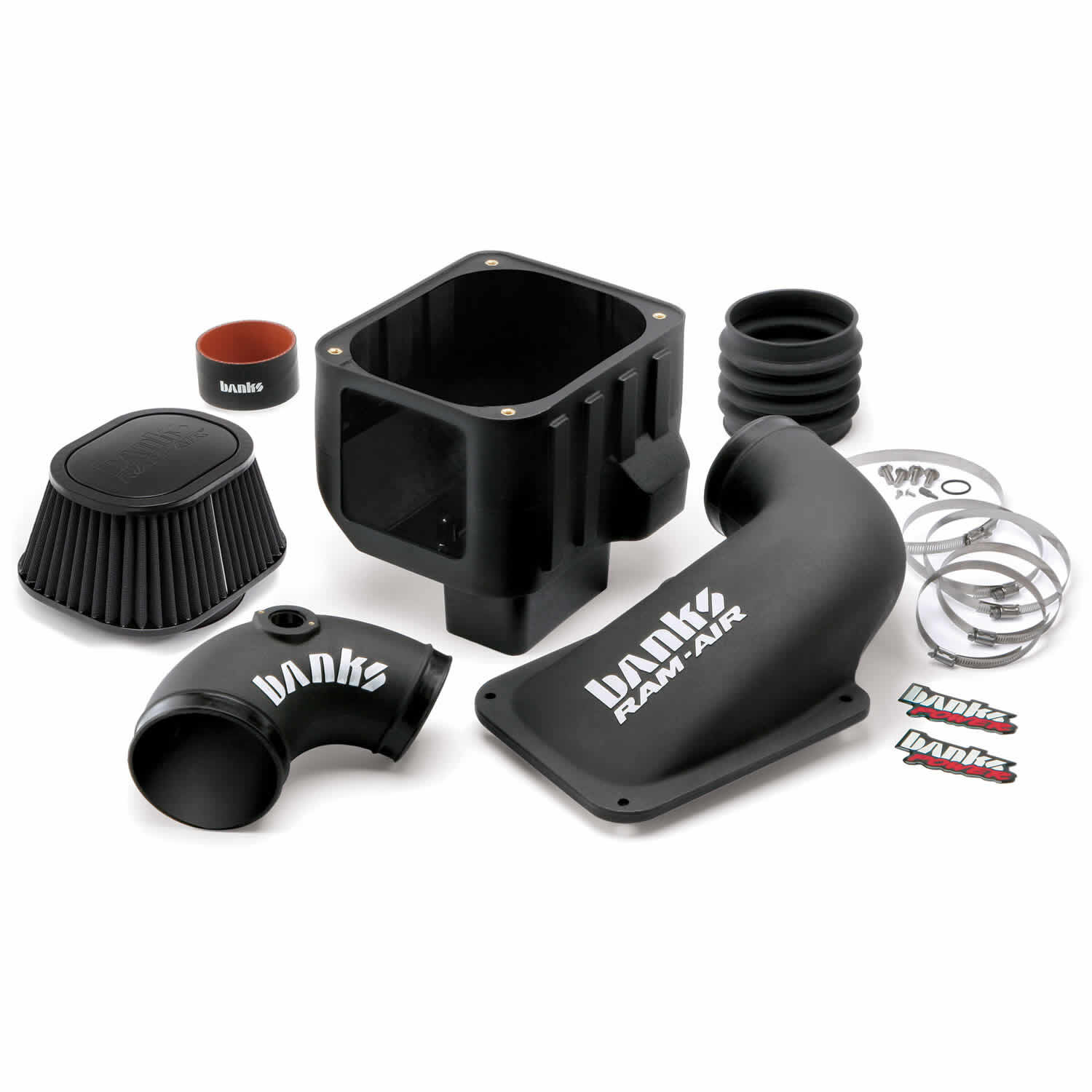 Ram-Air Cold-Air Intake System Dry Filter 06-07 Chevy/GMC 6.6L LLY/LBZ Banks Power - 42142-D