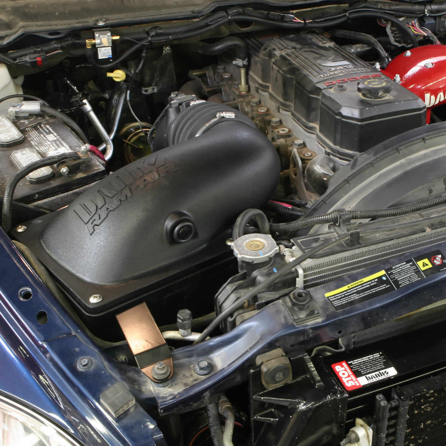 Ram-Air Cold-Air Intake System Dry Filter 03-07 Dodge 5.9L Banks Power