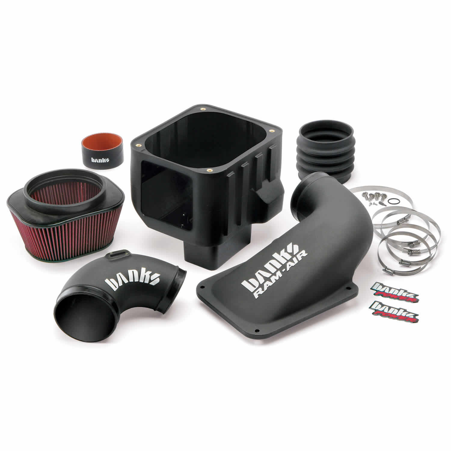 Ram-Air Cold-Air Intake System Oiled Filter 07-10 Chevy/GMC 6.6L LMM Banks Power - 42172