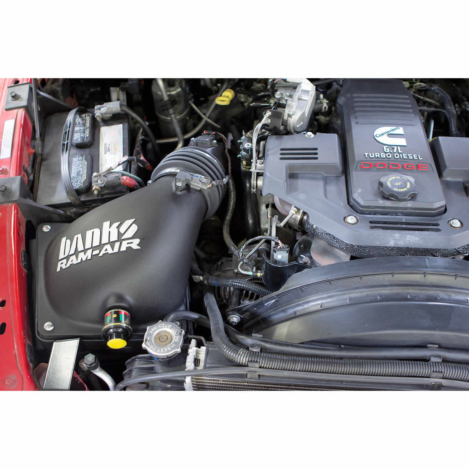Ram-Air Cold-Air Intake System Dry Filter 10-12 Dodge/Ram 6.7L Banks Power