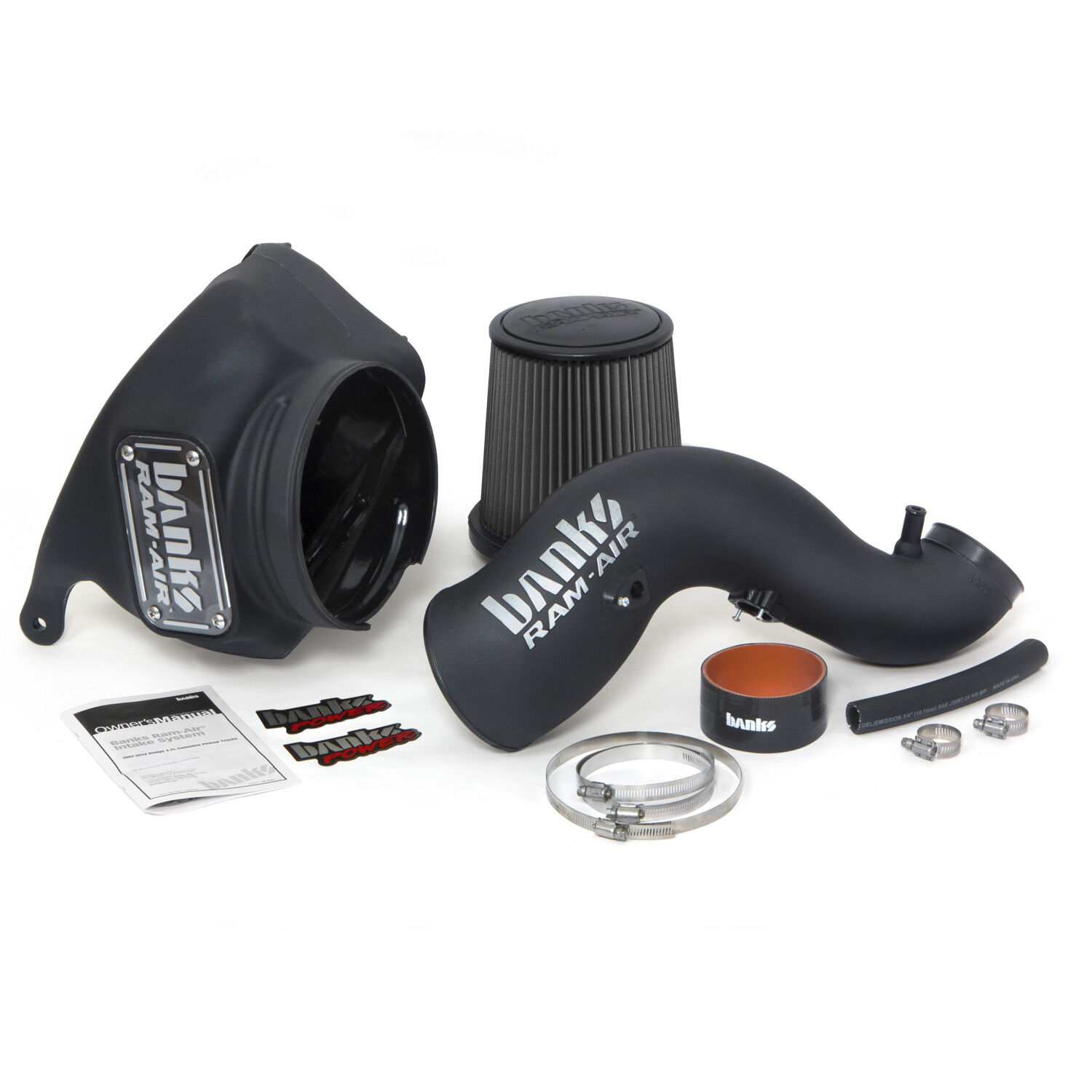 Ram-Air Cold-Air Intake System Dry Filter 13+ RAM 6.7L Cummins Diesel Banks Power - 42255-D