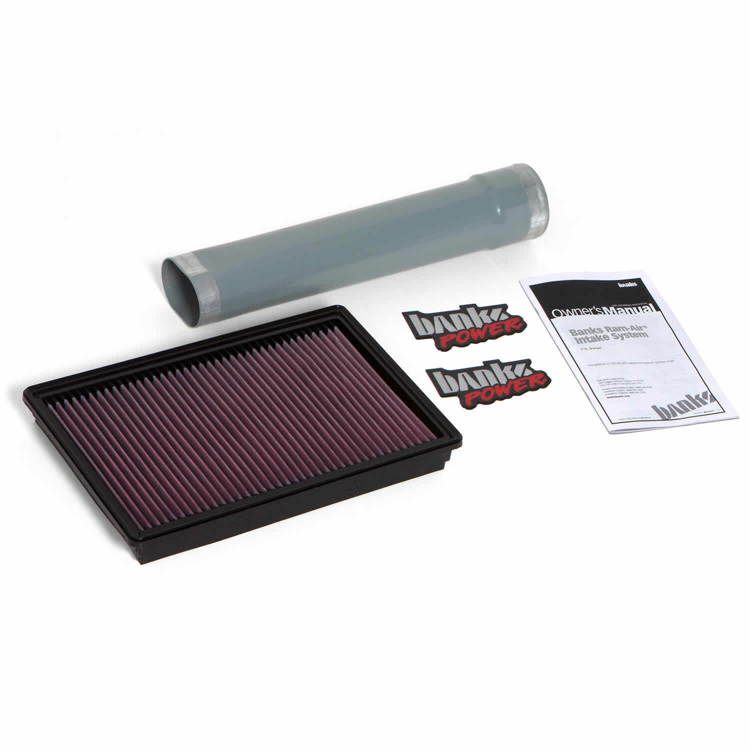 Ram Air Filter Assembly W/Silencer Delete Tube 14-16 Ram 1500 3.0L EcoDiesel Banks Power - 42260