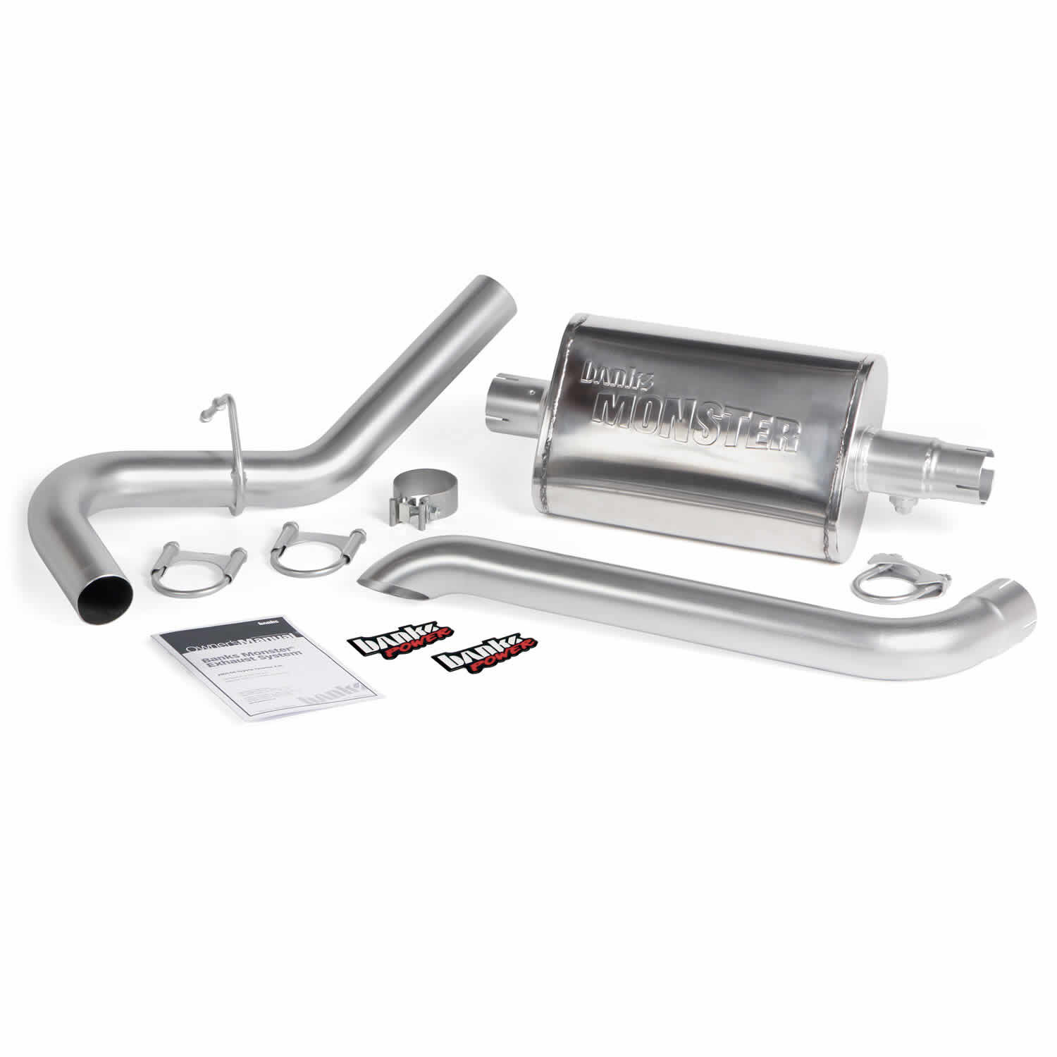 Monster Exhaust System Single Exit Turndown 87-01 Jeep 4.0L Cherokee Banks Power - 51360