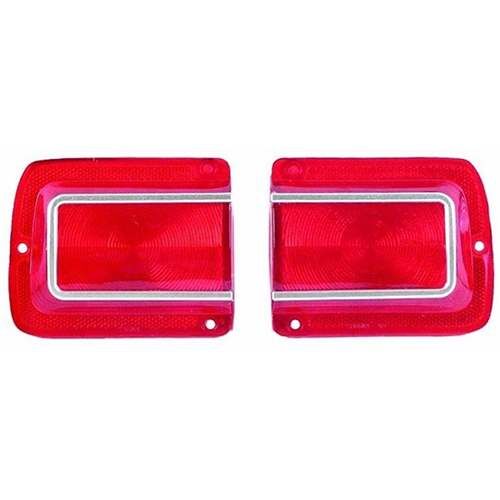 1965 Chevrolet El Camino LH/RH Tail Lamp Lens Chrome - GMK4030845652P - 5956889