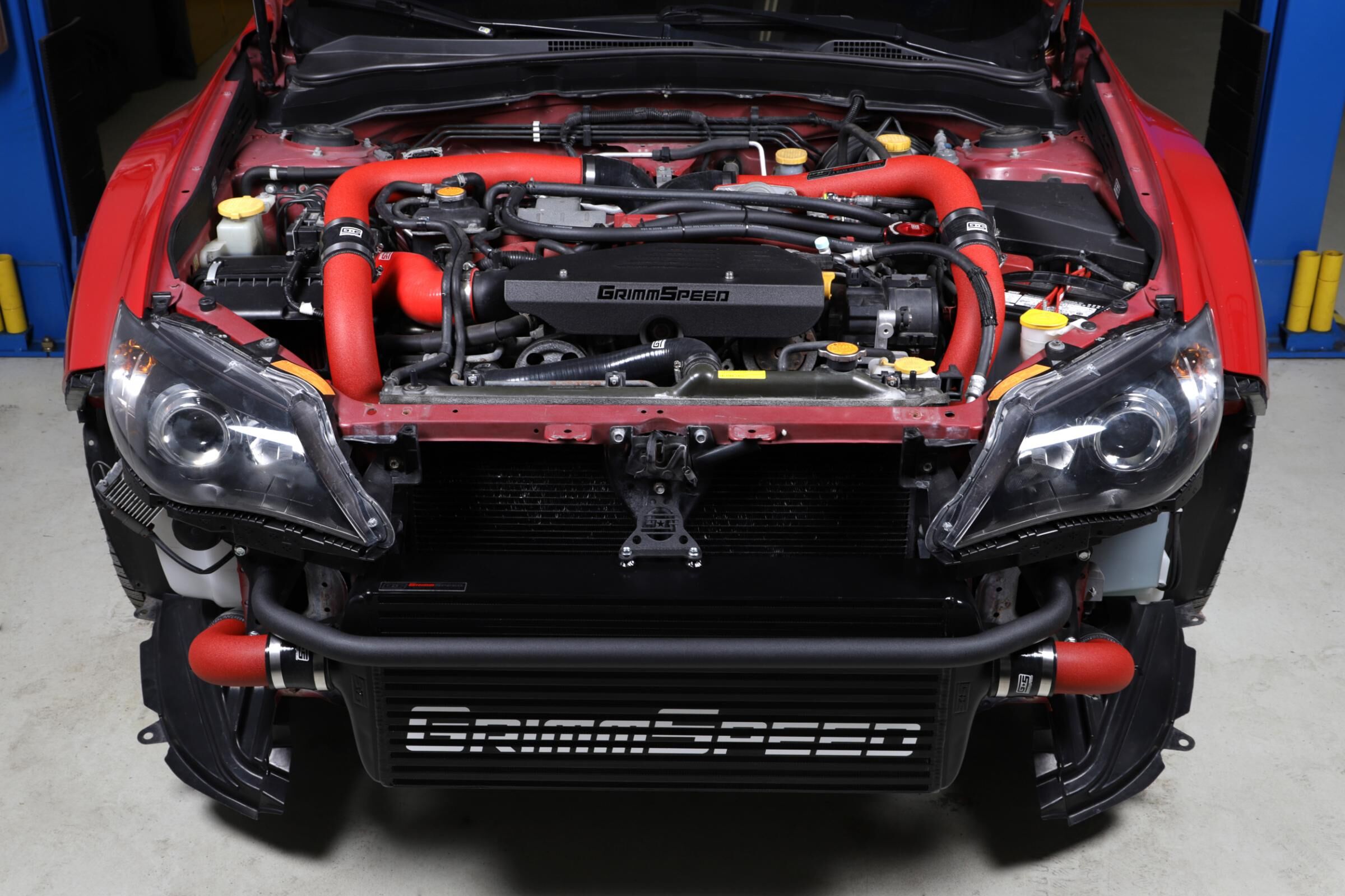 2015-2021 Subaru WRX Front Mount Intercooler Bumper Bar Black Coated by GrimmSpeed