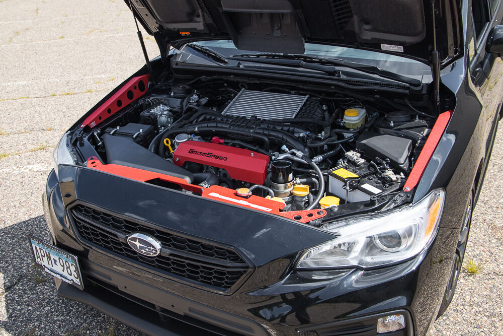 2015-2021 Subaru WRX Fender Shrouds Red by GrimmSpeed
