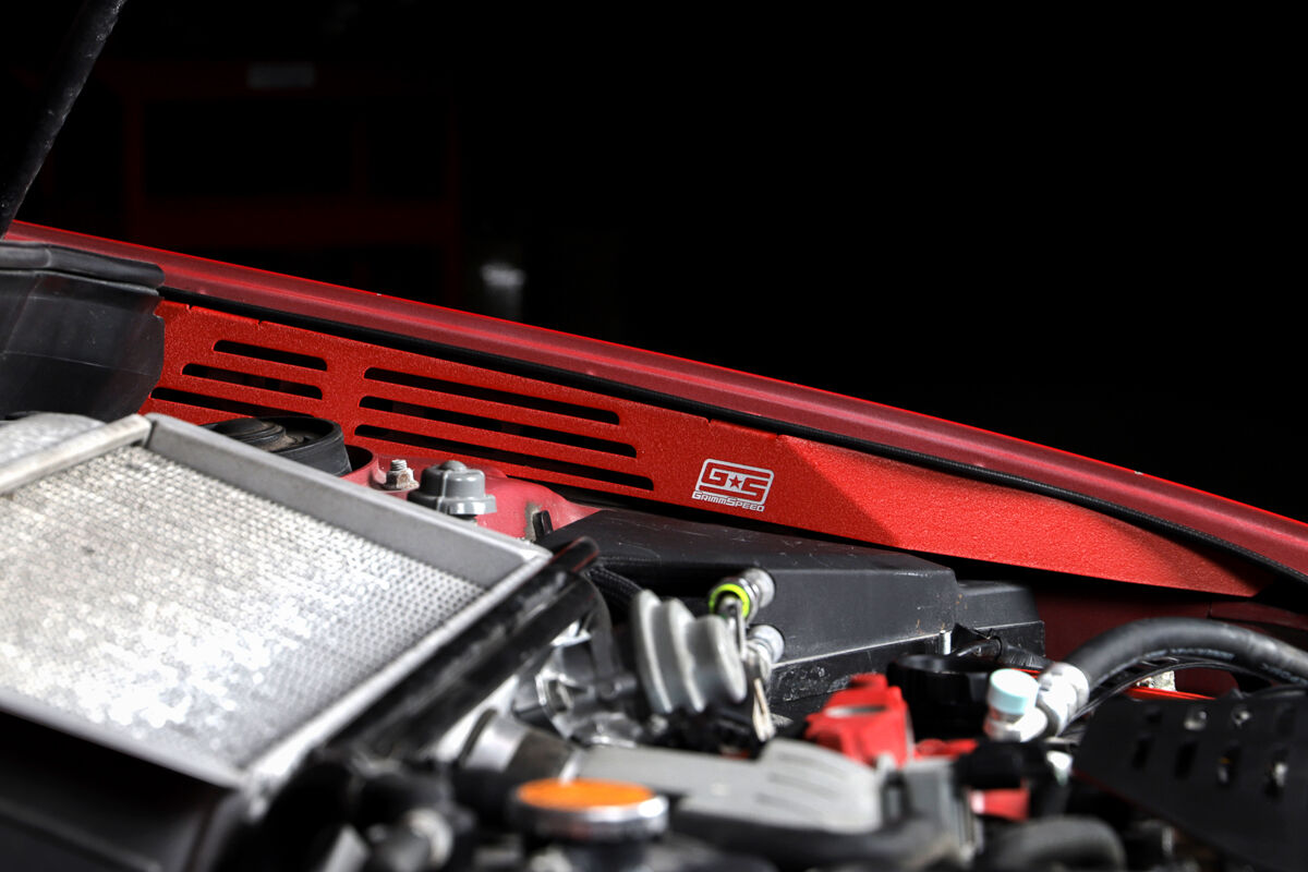 2008-2014 Subaru Impreza WRX Fender Shroud Red by GrimmSpeed