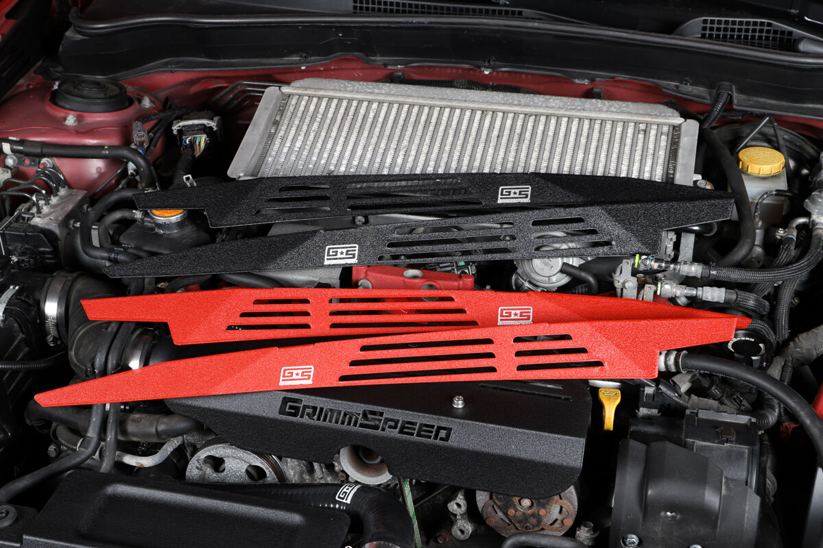 2008-2014 Subaru Impreza WRX Fender Shroud Red by GrimmSpeed