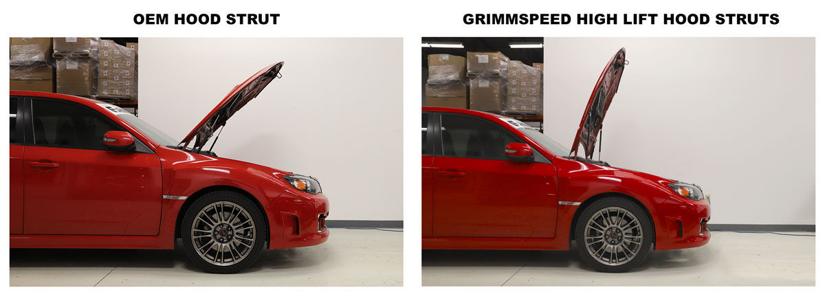 2008-2014 Subaru Impreza WRX Hood Struts High Lift by GrimmSpeed