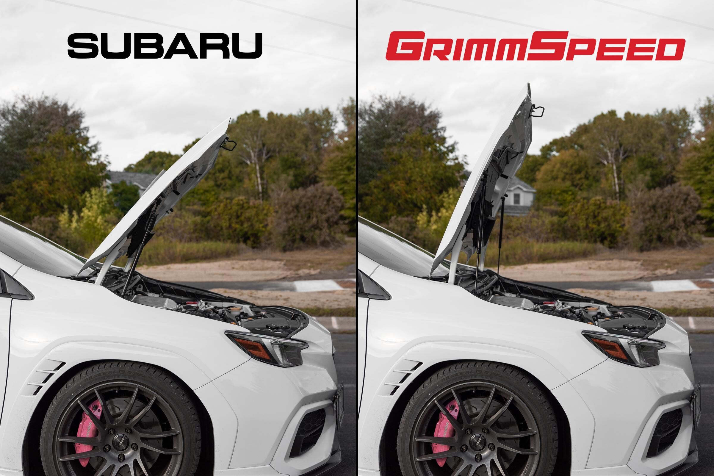 2015-2024 Subaru WRX Hood Struts High Lift 15+ by GrimmSpeed