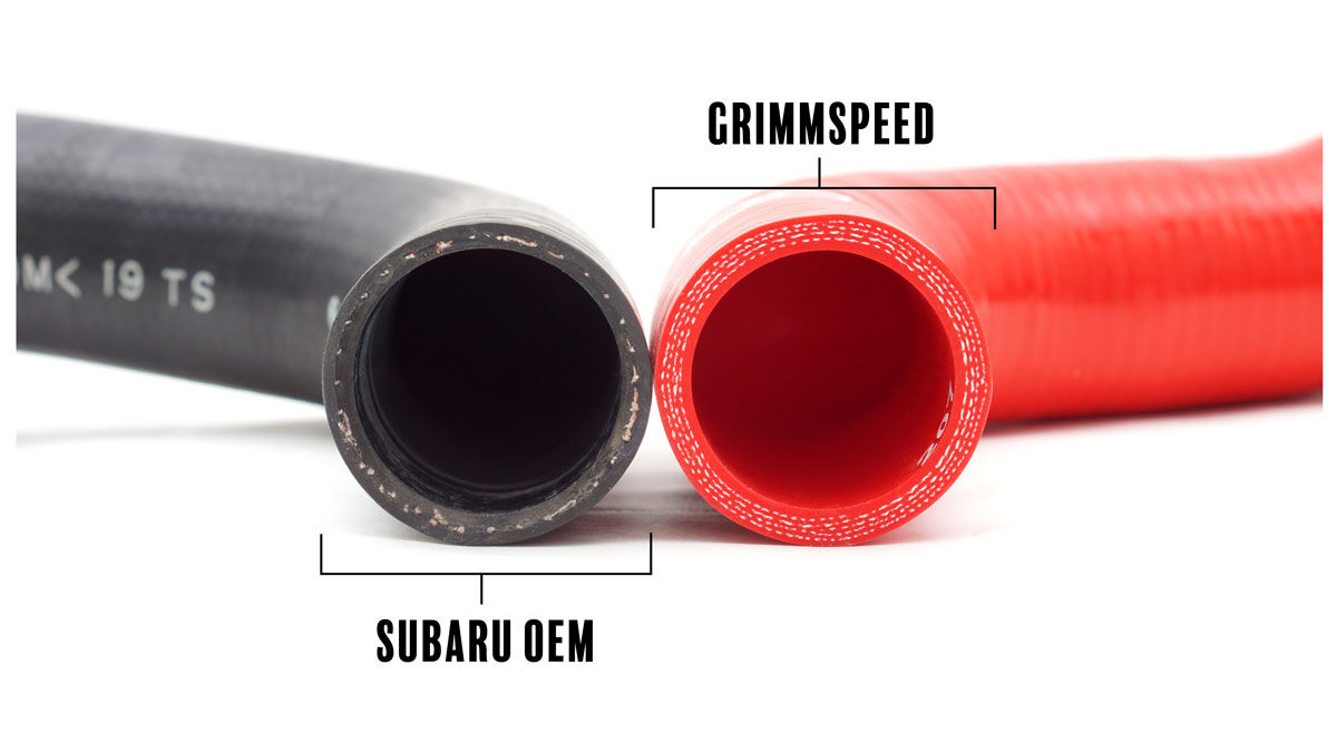 2002-2007 Subaru Impreza WRX Radiator Hose Kit Red by GrimmSpeed