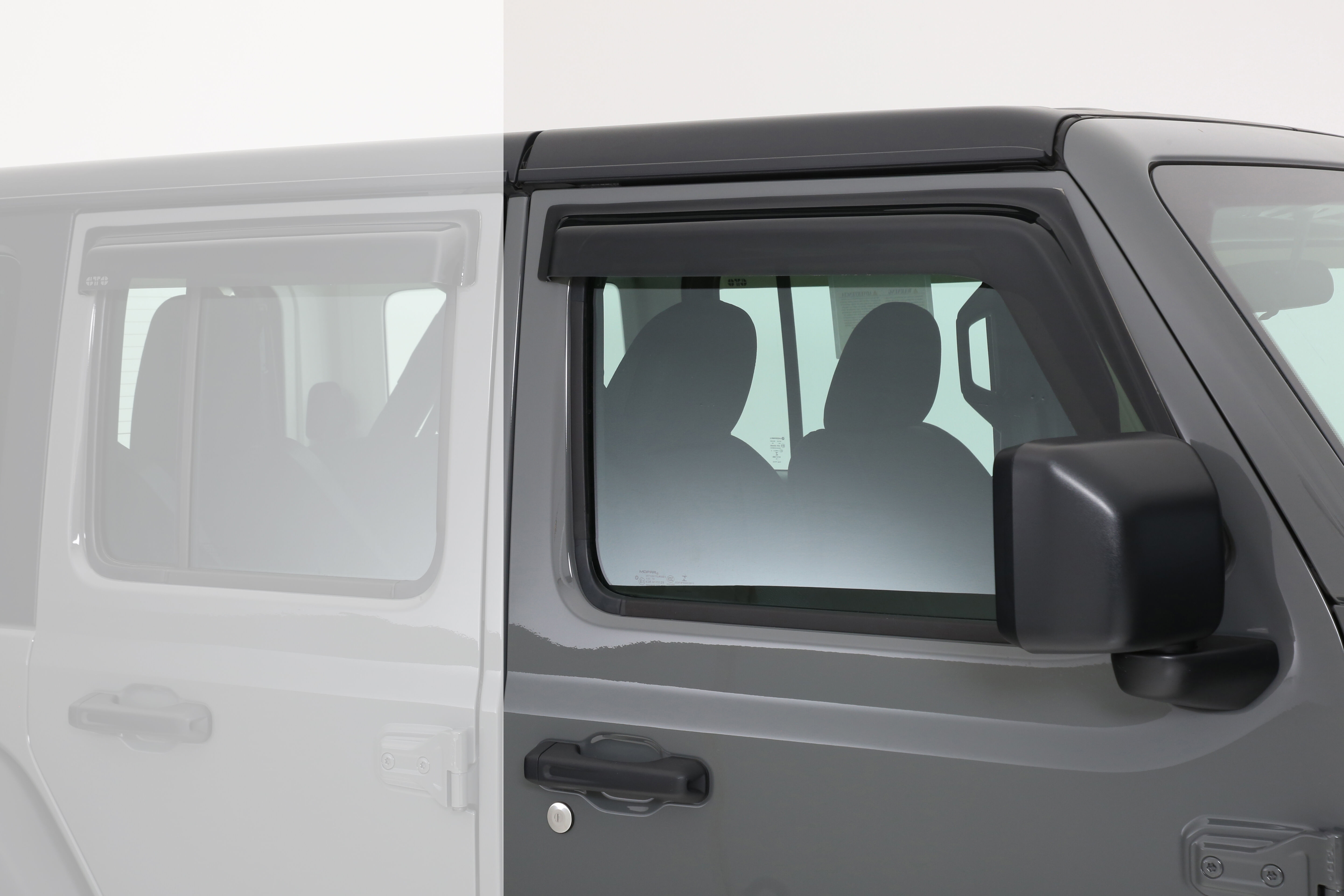 2019-2022 Jeep Gladiator JT Ventguard 2PC Front Doors - Smoke - 80644S