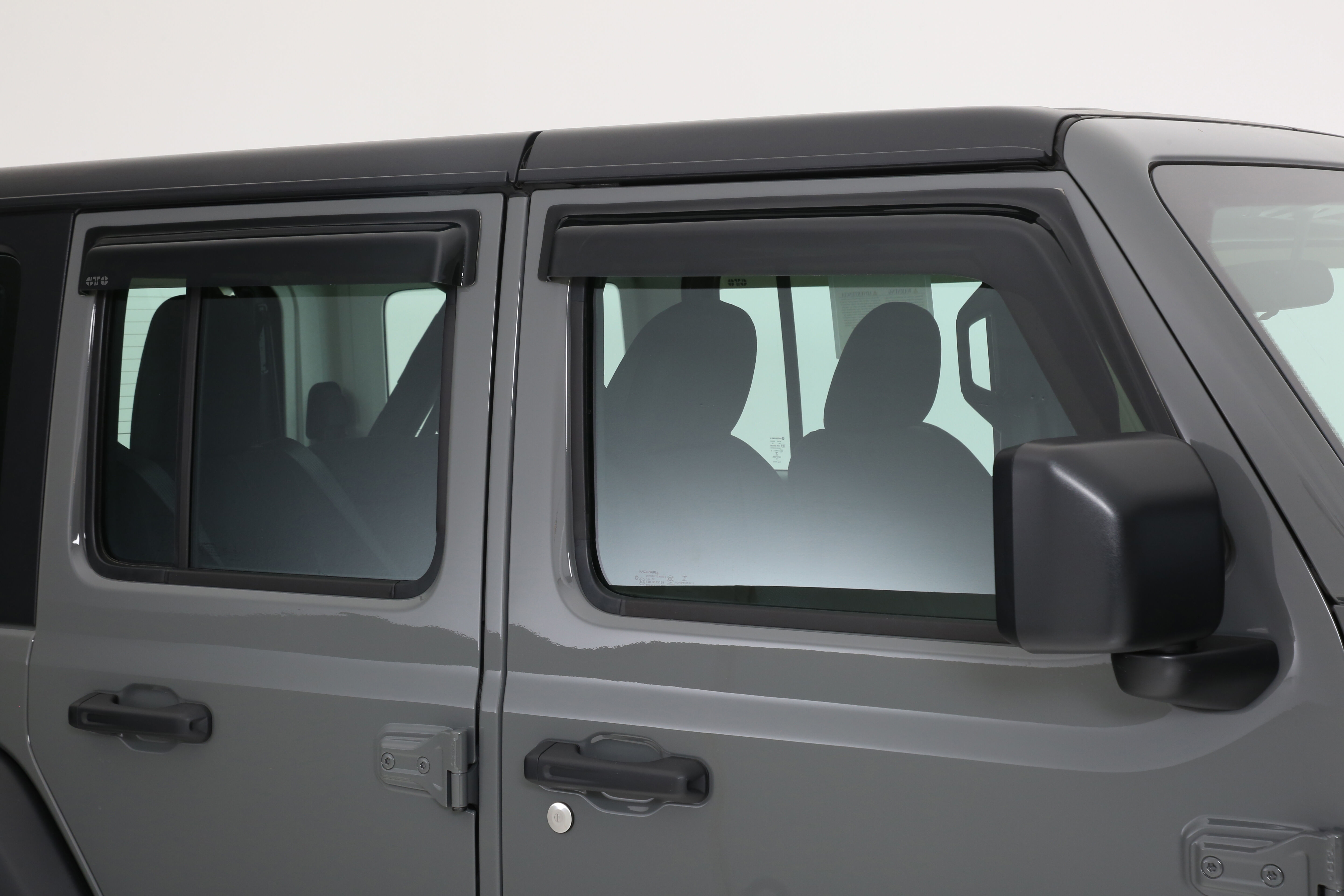 2019-2022 Jeep Gladiator JT Ventguard 4pc Front Rear Doors Carbon Fiber Look - 88644X