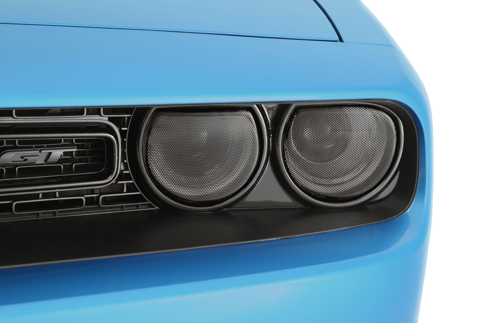 2015-2022 Dodge Challenger Headlight Covers 4PC - Carbon-Fiber-Look