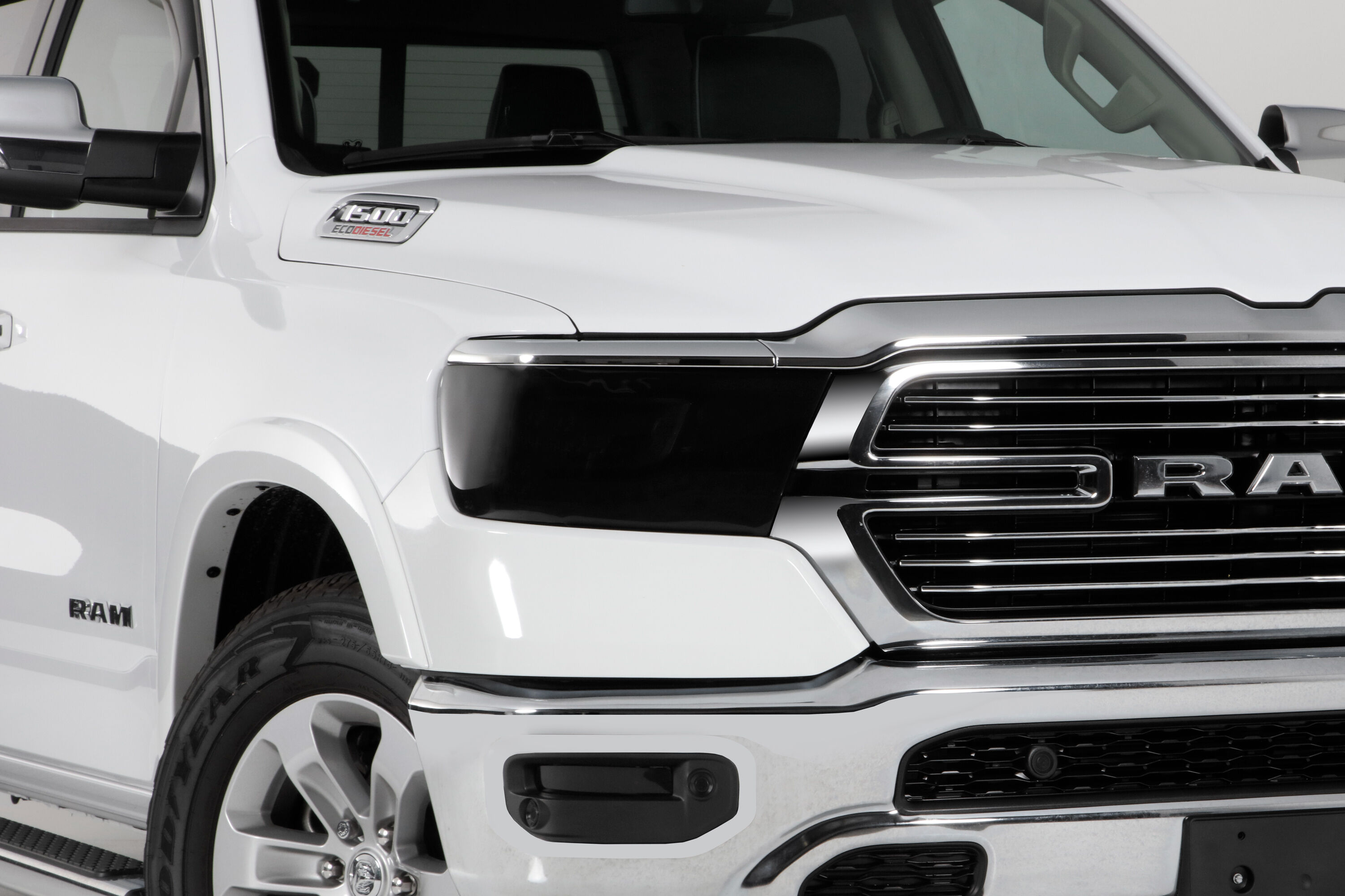 2019-2024 Ram 1500 Big Horn/Laramie/Tradesman/Rebel Headlight Covers 2PC - Smoke - GT0768S