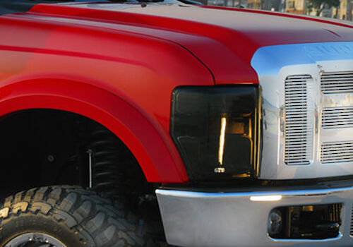2011-2016 Ford F-250 Super Duty Headlight Covers 2PC - Smoke - GT0783S