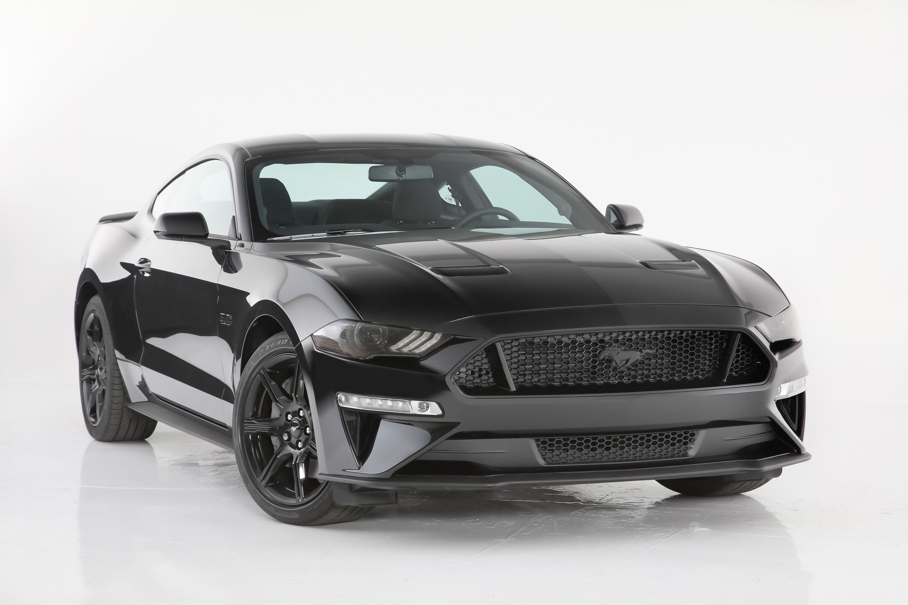 2018-2023 Ford Mustang Headlight Covers Carbon-Fiber-Look