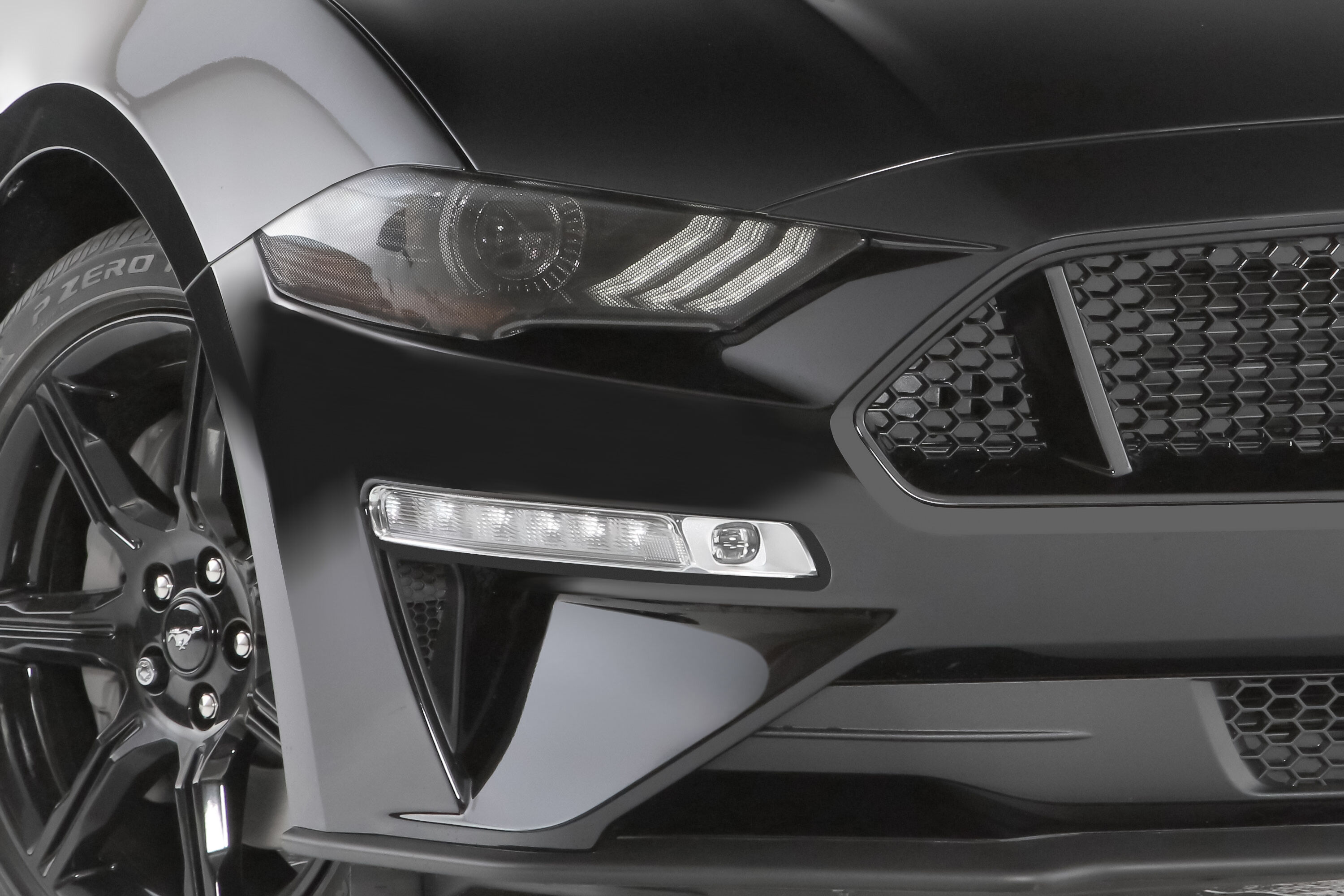 2018-2023 Ford Mustang Headlight Covers Carbon Fiber Look - GT0995X