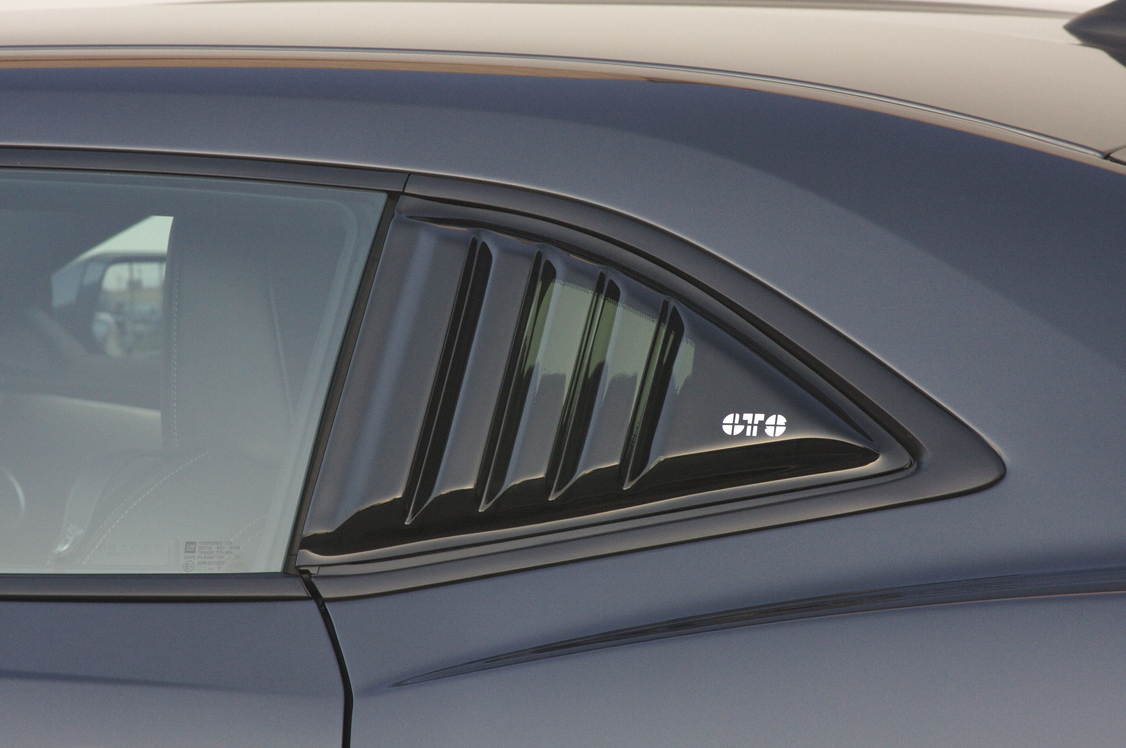 2010-2015 Chevrolet Camaro Louvered Quarter Window Covers - Smoke - GT4172S