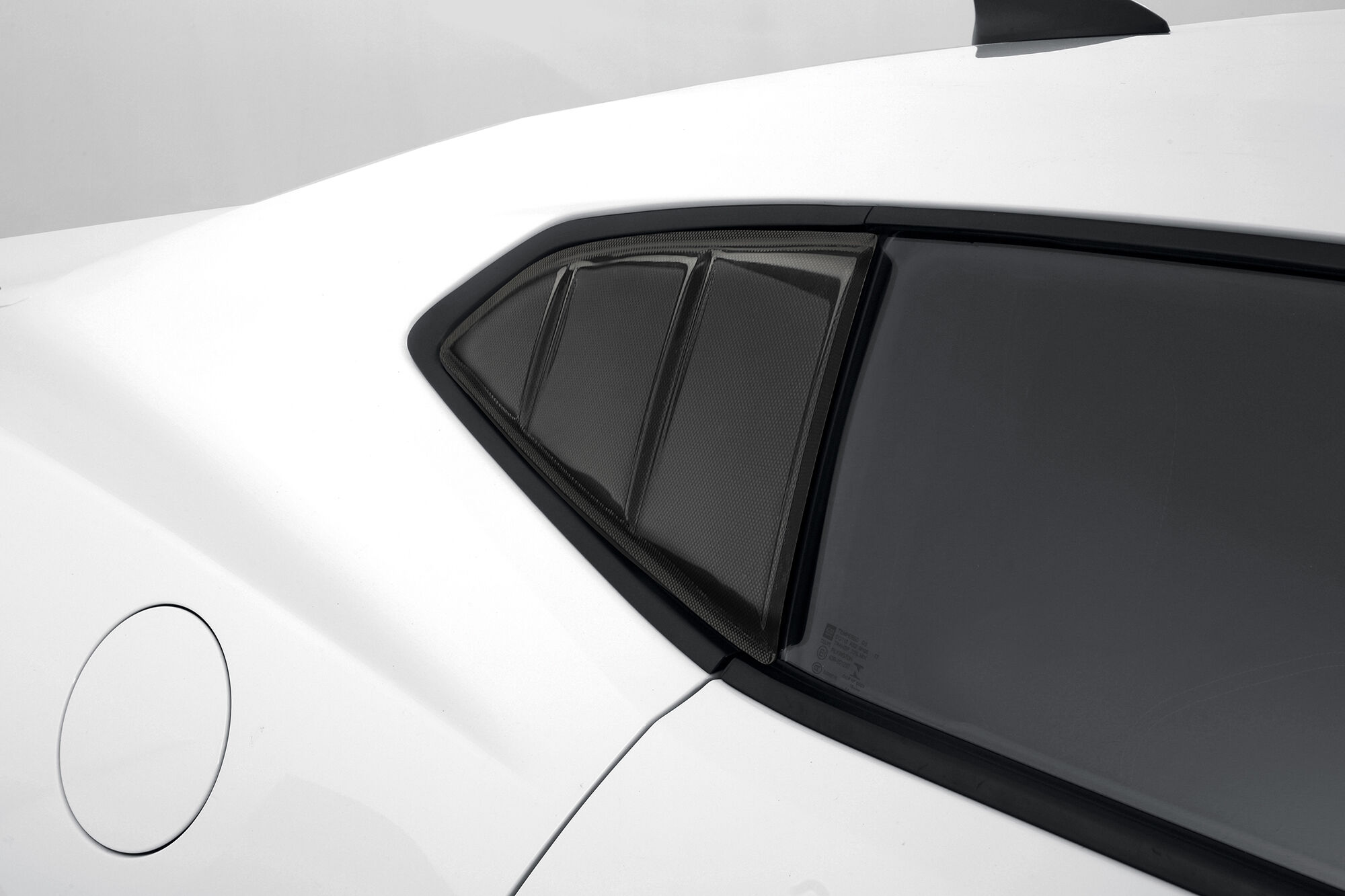 2016-2024 Chevrolet Camaro Louvered Quarter Window Covers Carbon Fiber Look - GT4184X