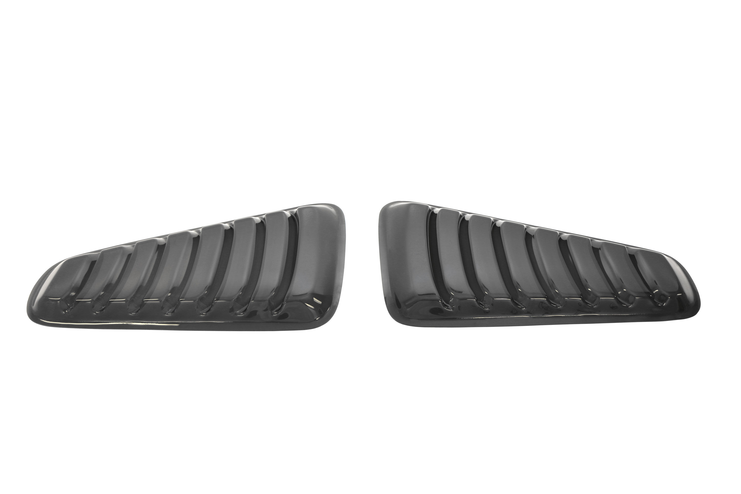 2005-2014 Ford Mustang Louvered Quarter Window Covers - Smoke