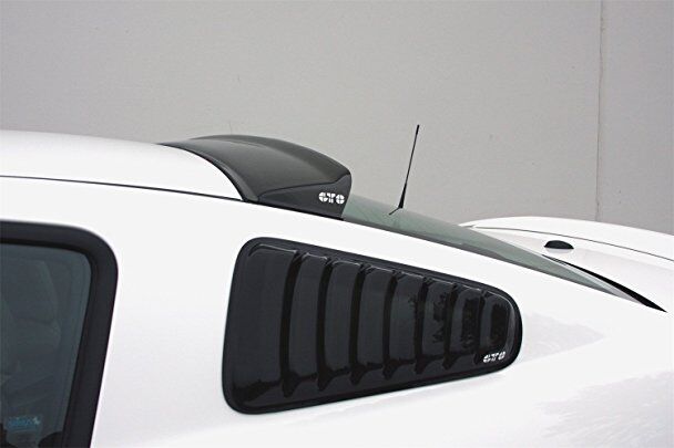 2005-2014 Ford Mustang Louvered Quarter Window Covers - Smoke - GT4812S