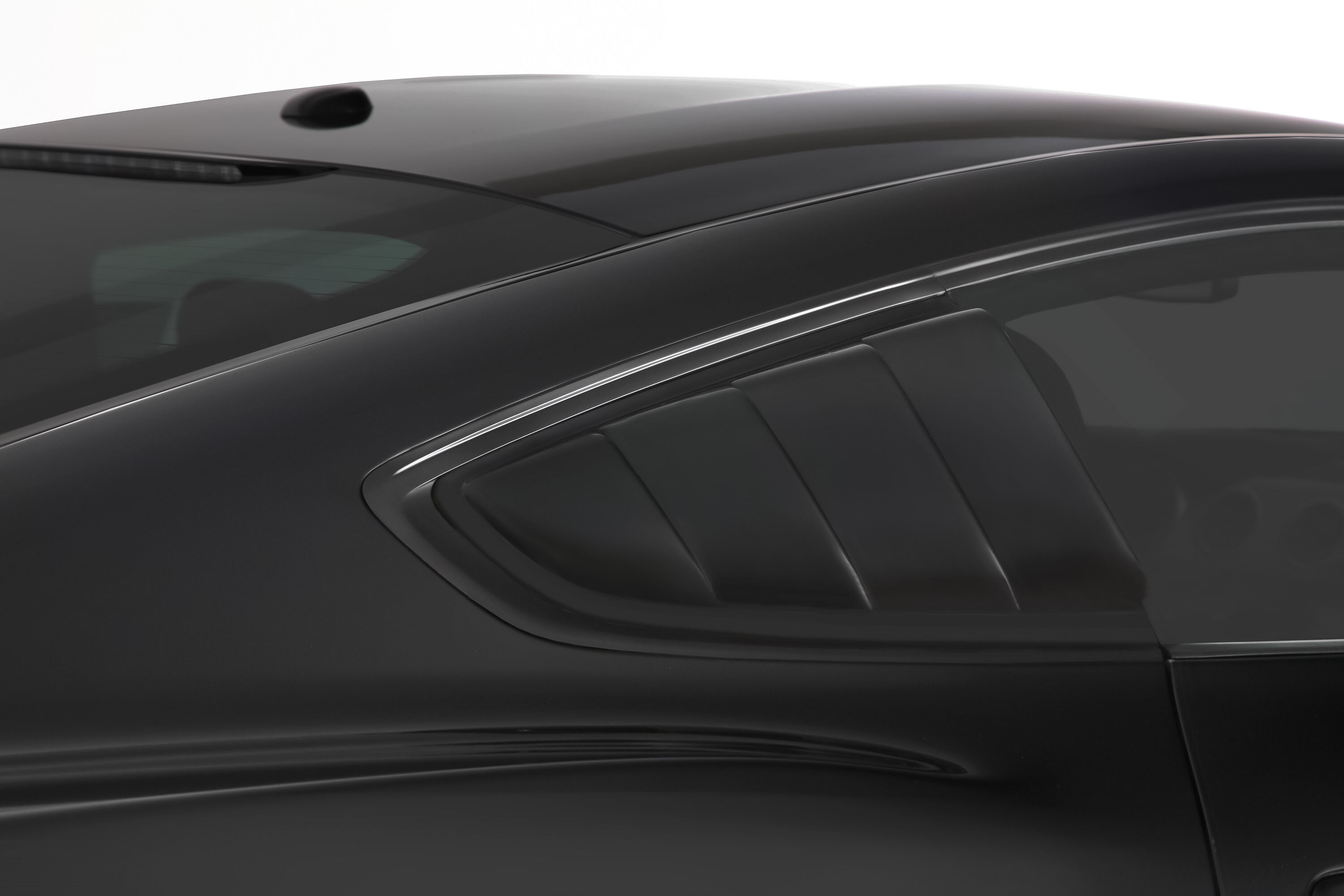 2015-2023 Ford Mustang Louvered Quarter Window Covers - Smoke