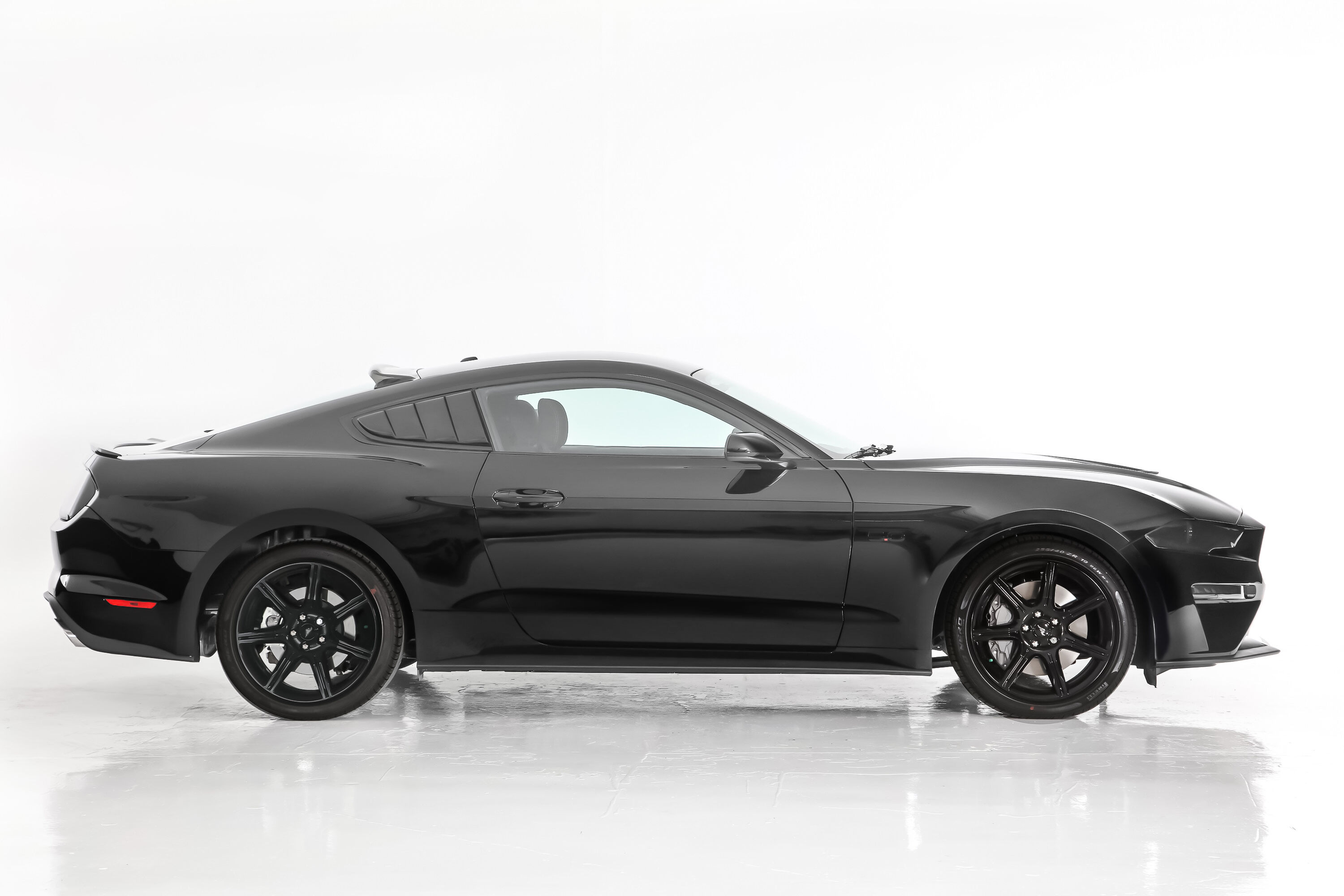 2015-2023 Ford Mustang Louvered Quarter Window Covers - Smoke